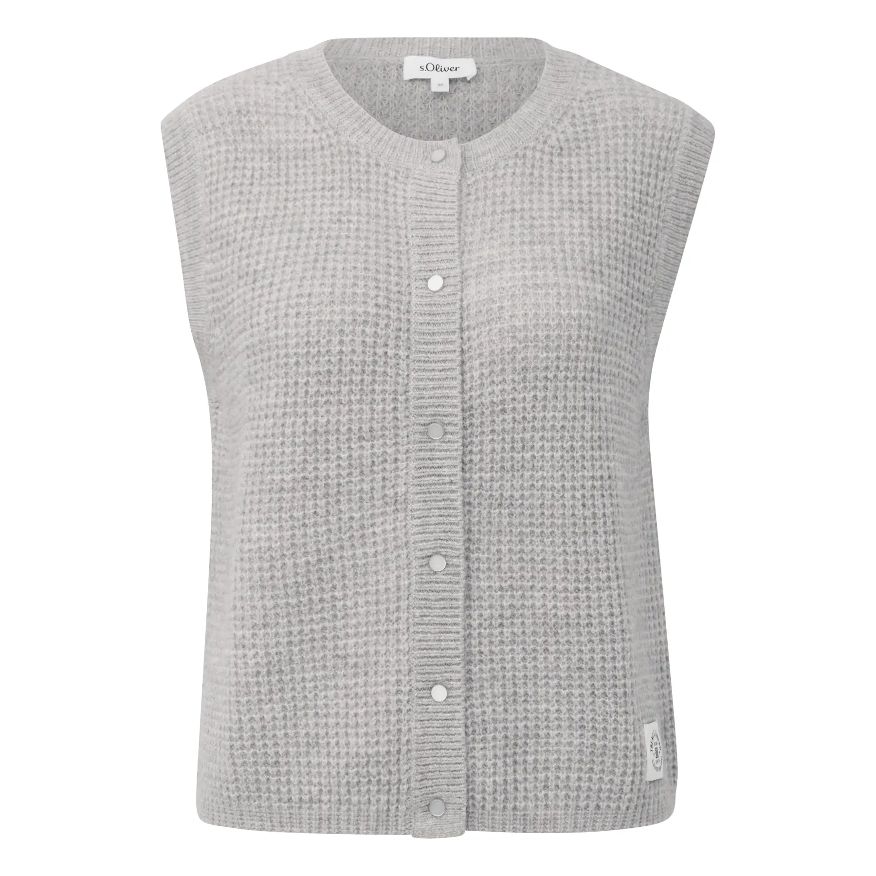Pull in maglia da infilare con patta di bottoni donna