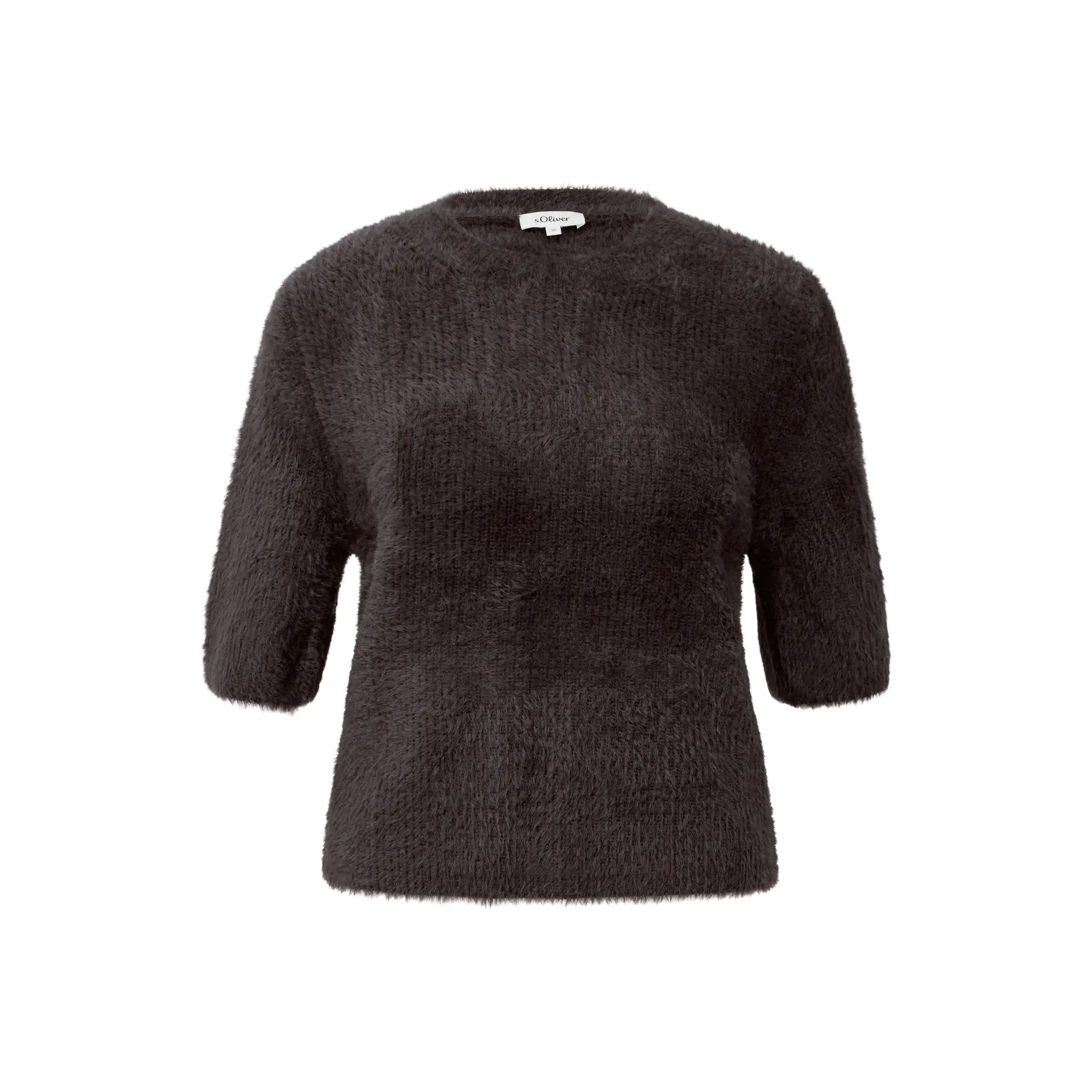 Maglione a collo rotondo taglio dritto bitter donna