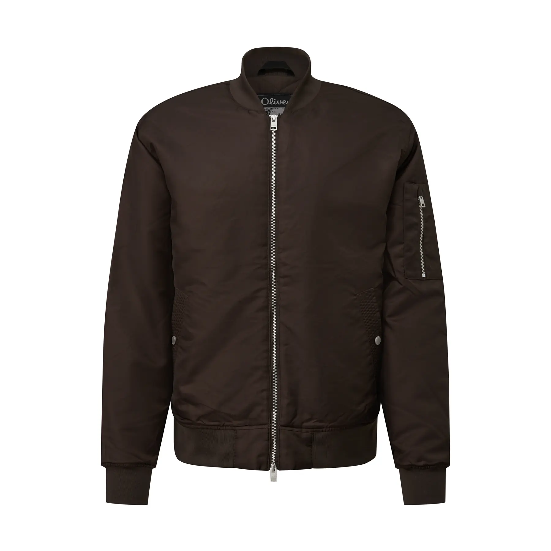 Relaxed Fit Bomberjack met Boordjes Bruin 2182242 s.Oliver 8940