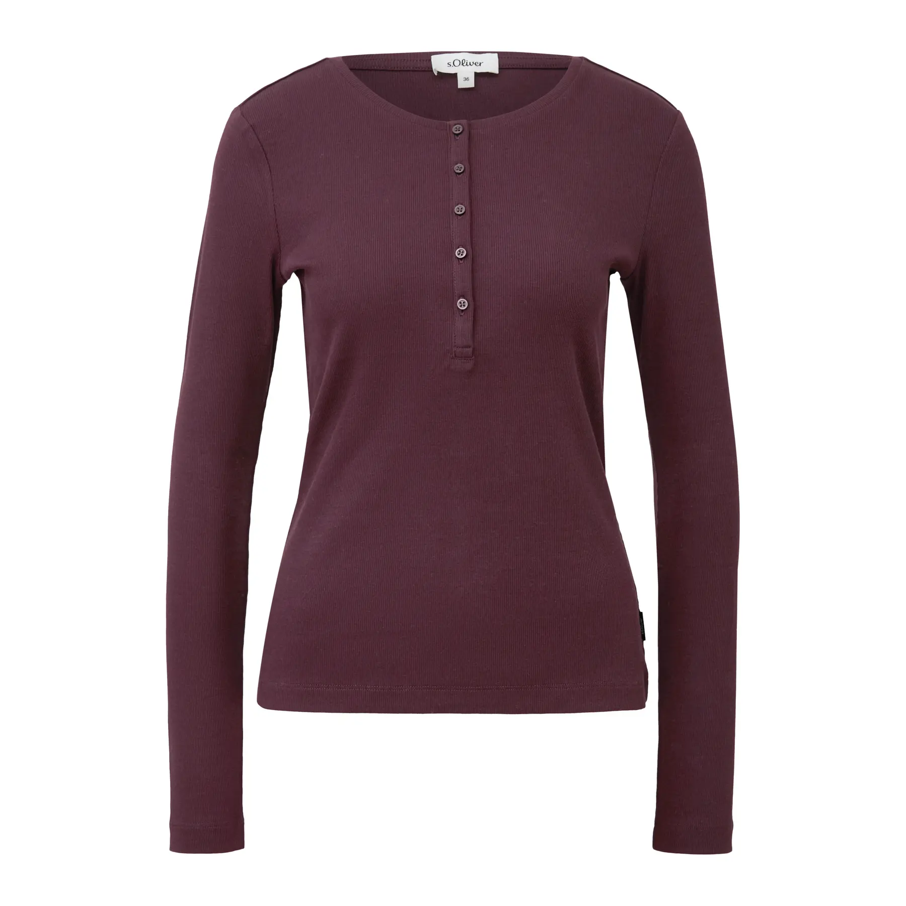 T-shirt aderente con bottoni donna