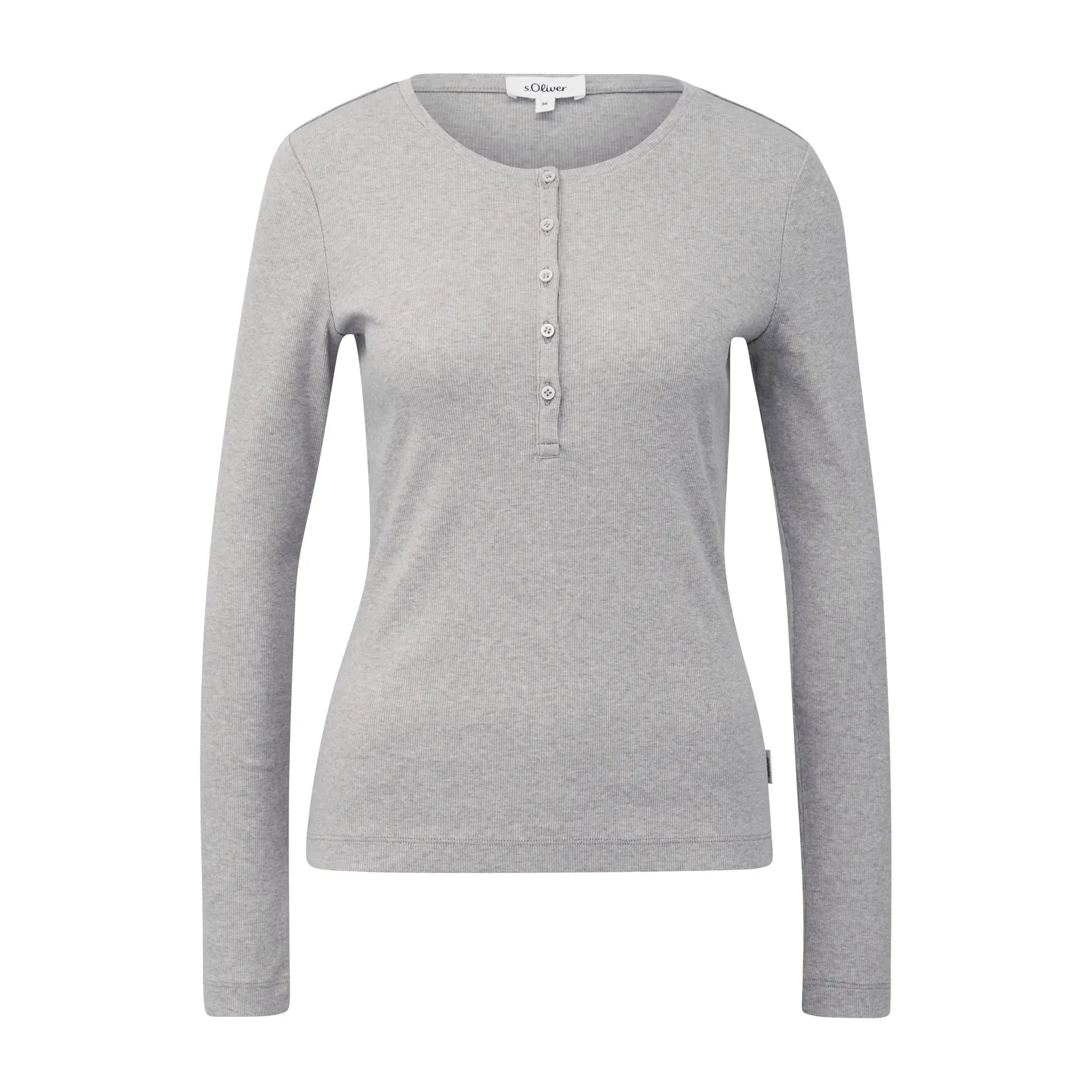T-shirt aderente con bottoni donna