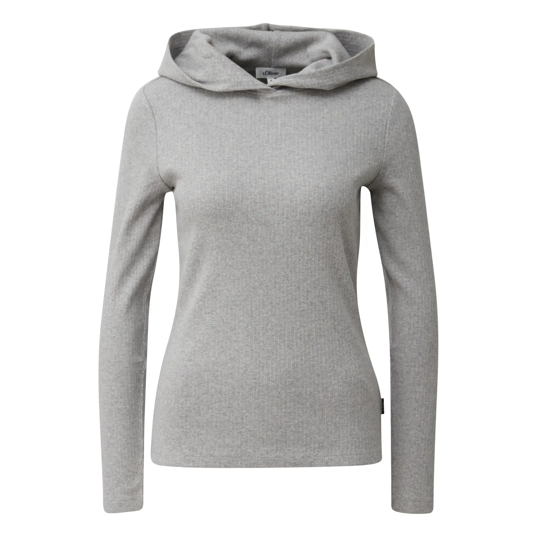 T-shirt a maniche lunghe sagomato con cappuccio donna