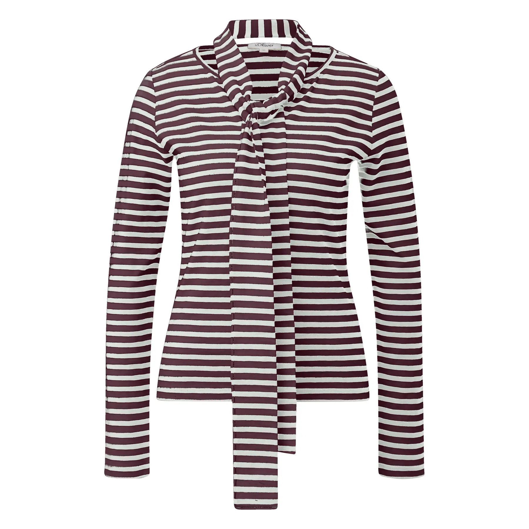 T-shirt con scollatura a V e foulard donna