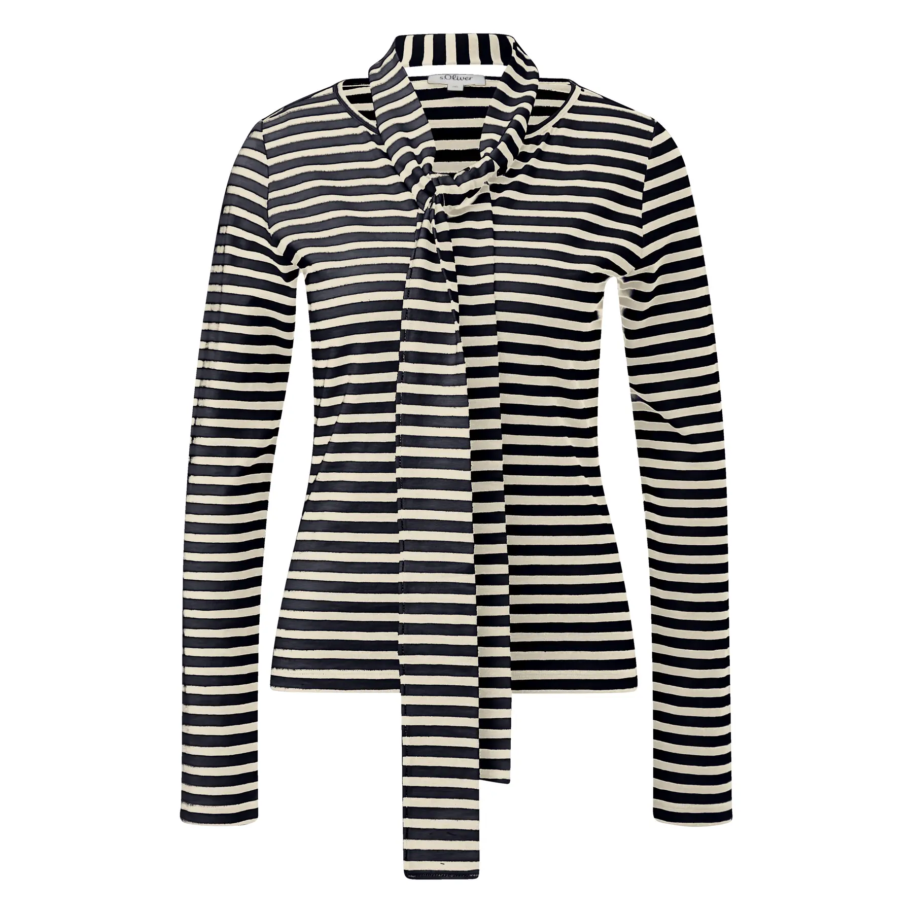 T-shirt con scollatura a V e foulard donna