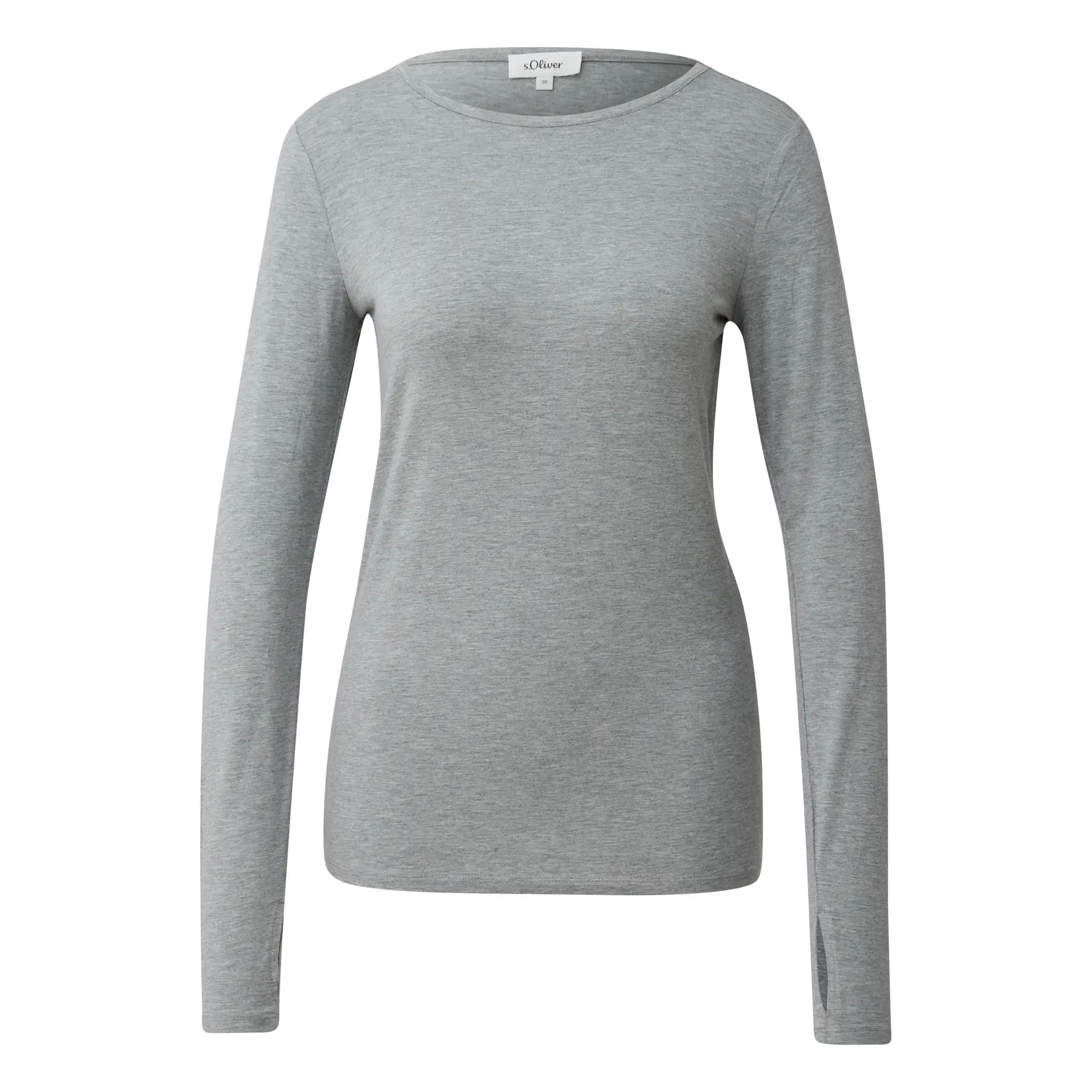 T-shirt a maniche lunghe slim fit in jersey morbido donna