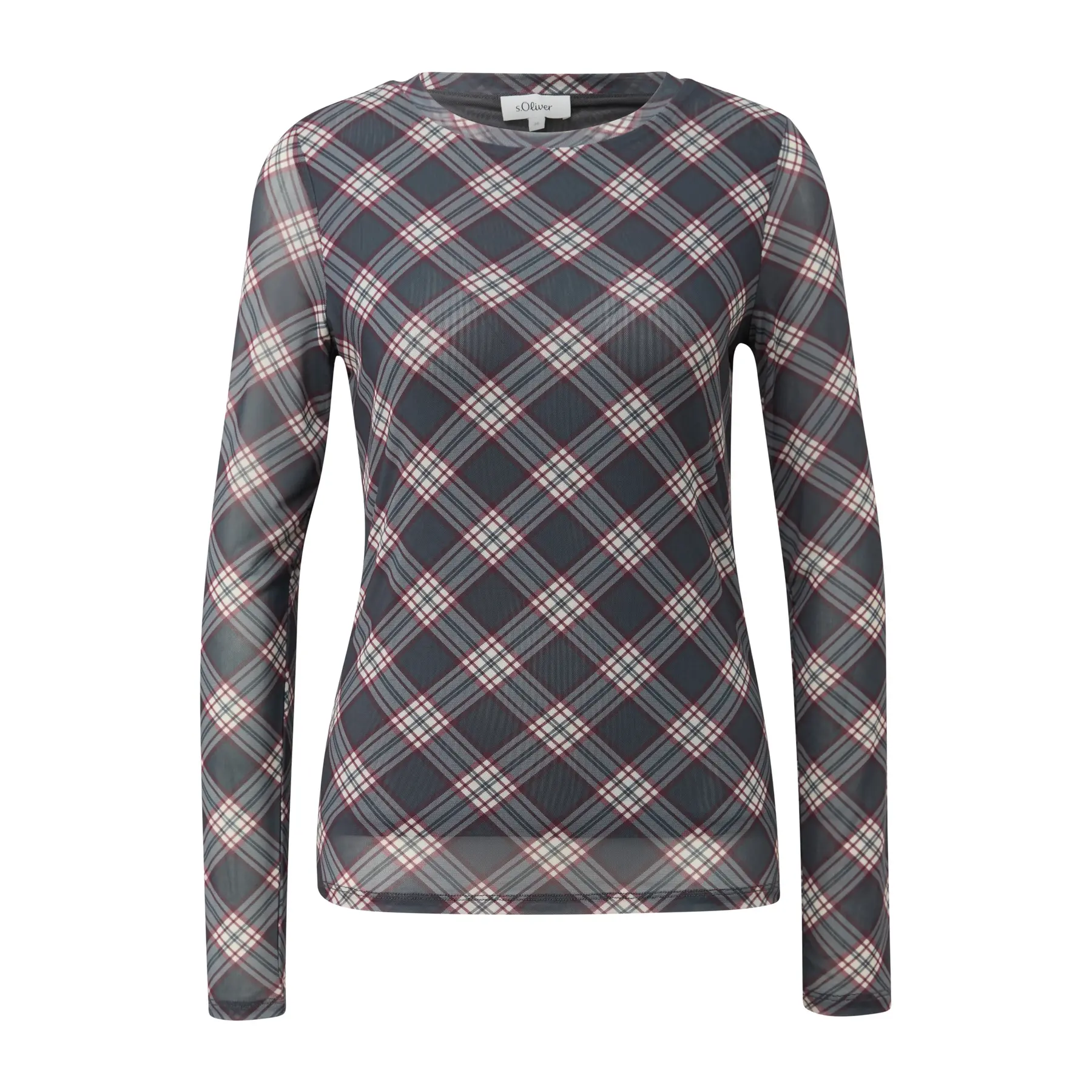 T-shirt stampato integrale con collo rotondo taglio dritto donna