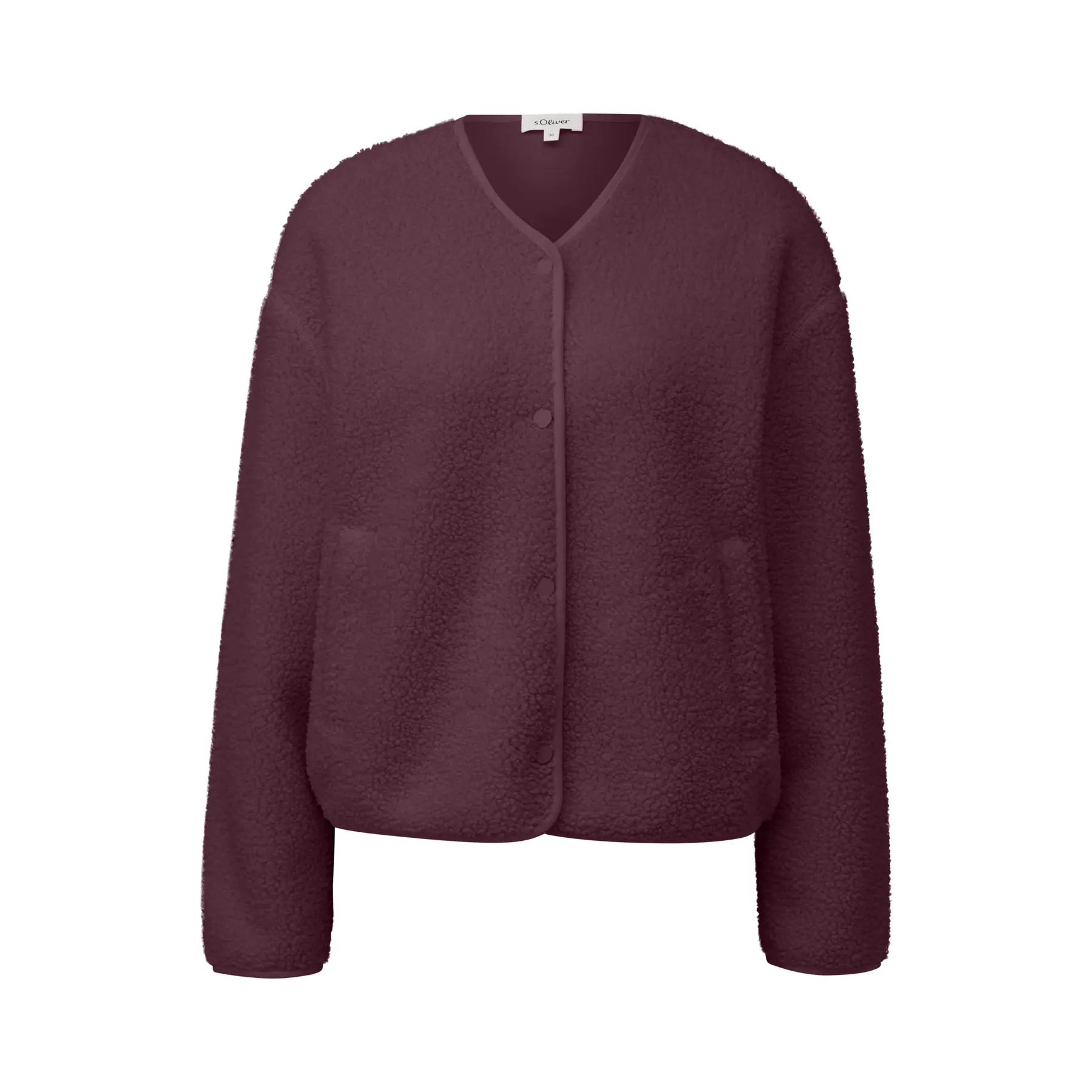 Felpa con chiusura a bottoni taglio casual donna  Teddy
