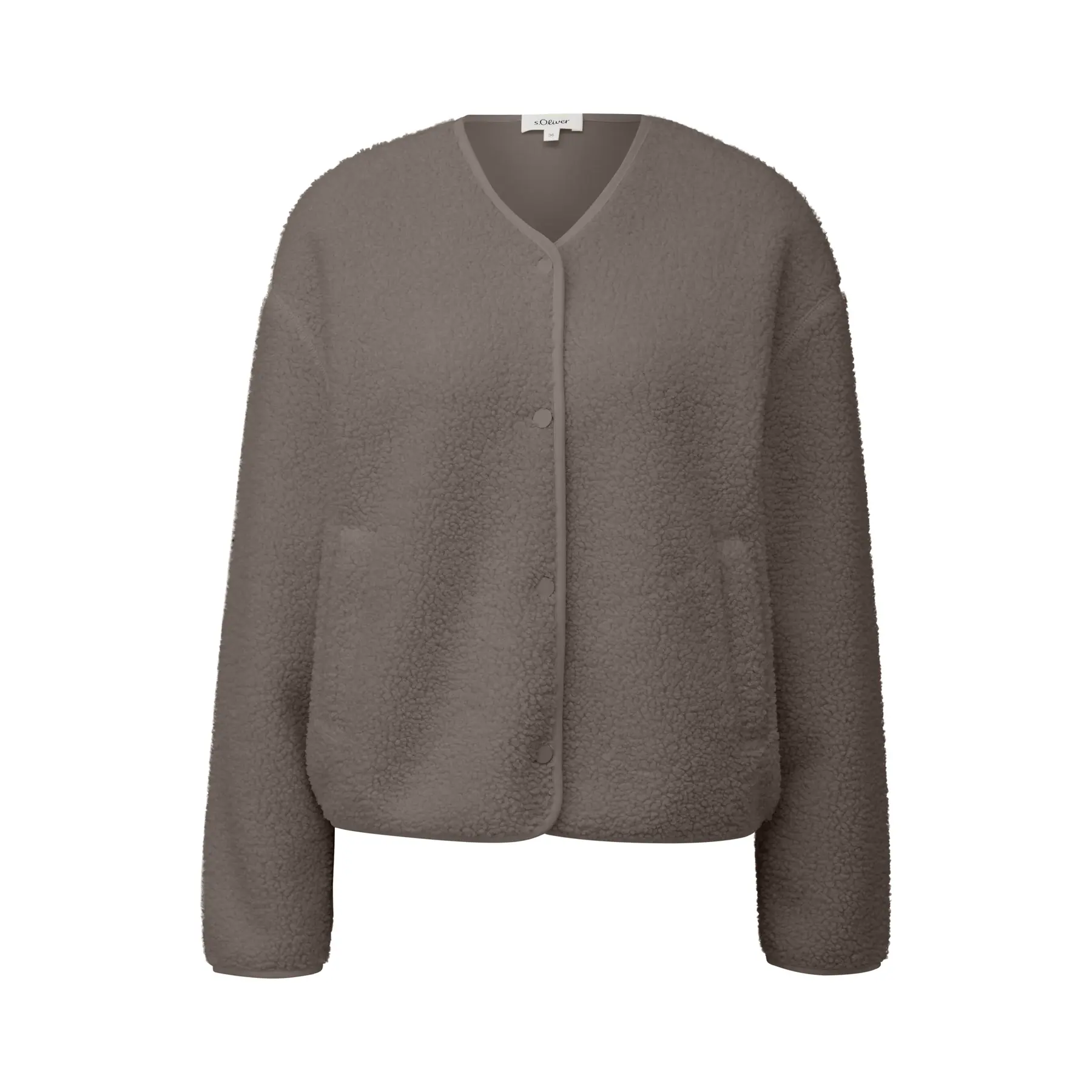 Felpa con chiusura a bottoni taglio casual donna  Teddy