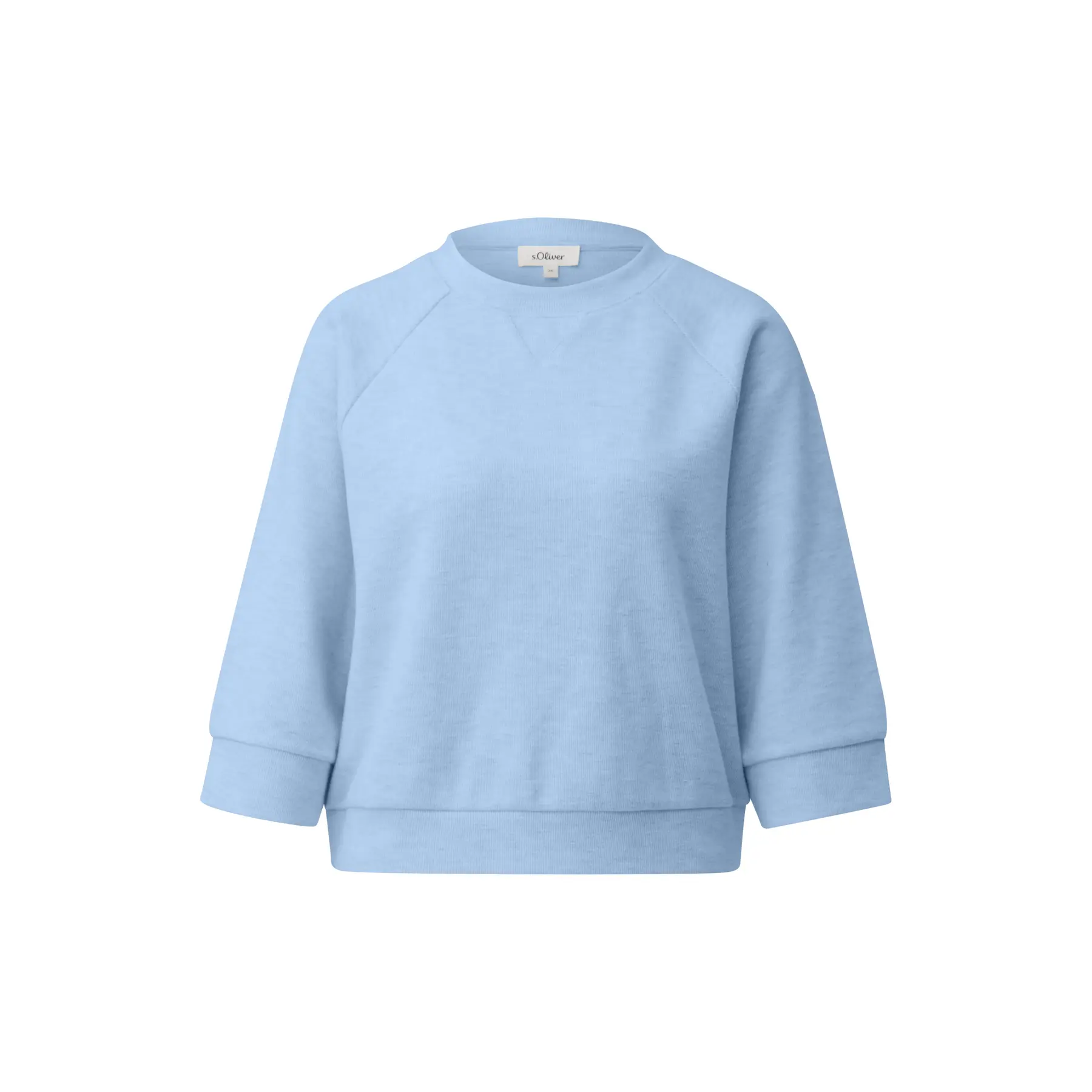 Felpa corta a maniche raglan 3/4 taglio casual donna