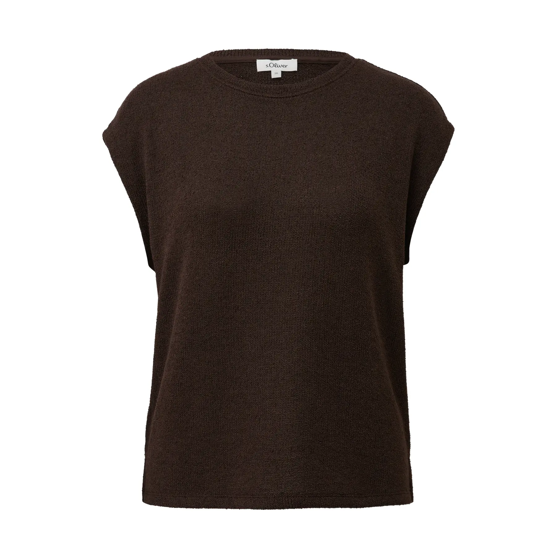 s.Oliver - female - Gebreid shirt met aflopende schouders