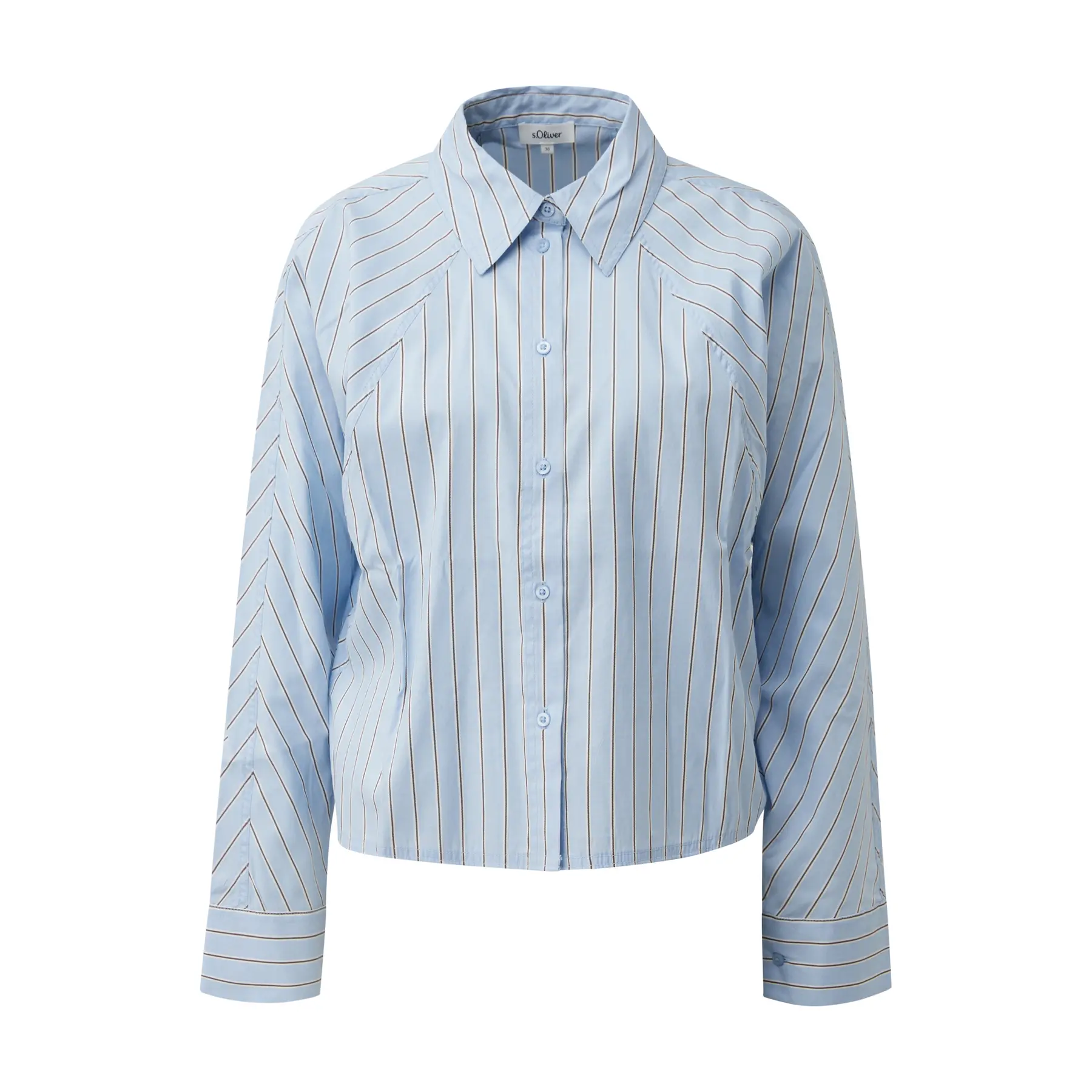 Blusa a collet camicia e chiusura a bottoni taglio comodo donna
