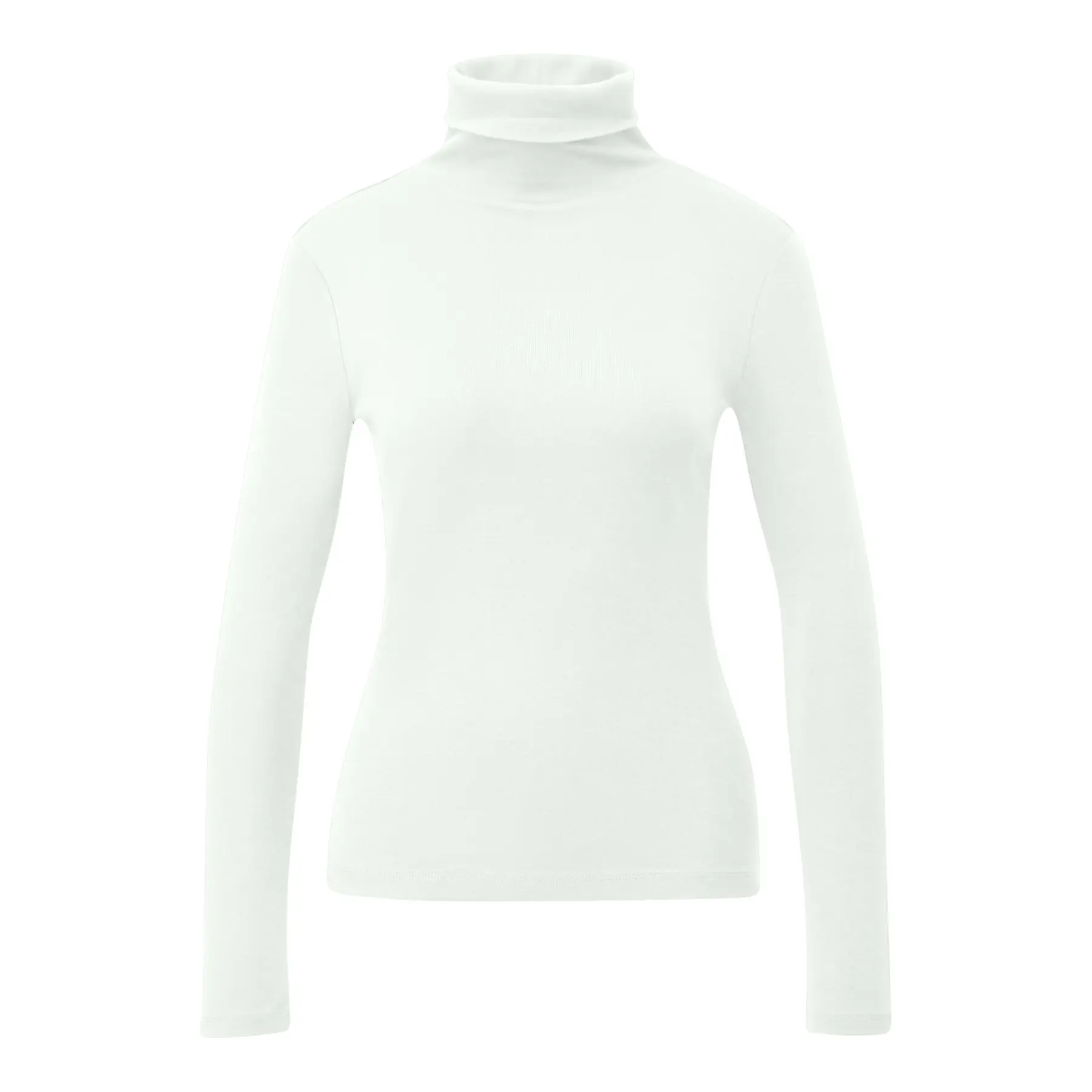T-shirt a maniche lunghe fitted col dolcevita donna