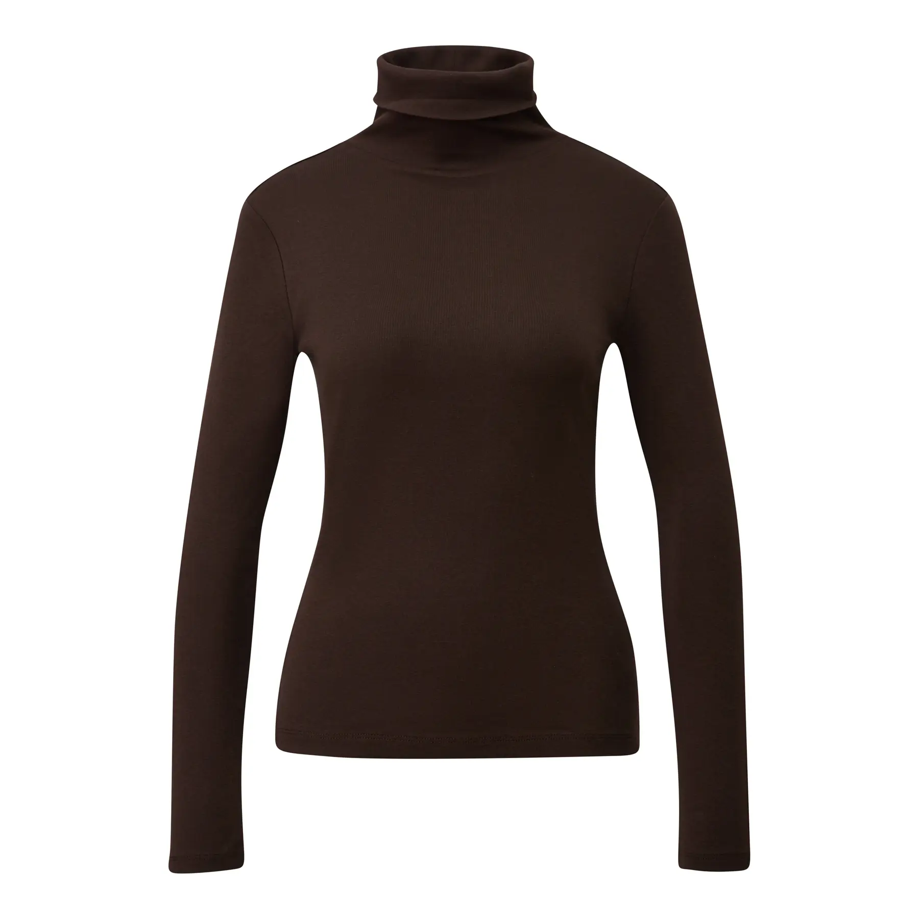 T-shirt a maniche lunghe fitted col dolcevita donna