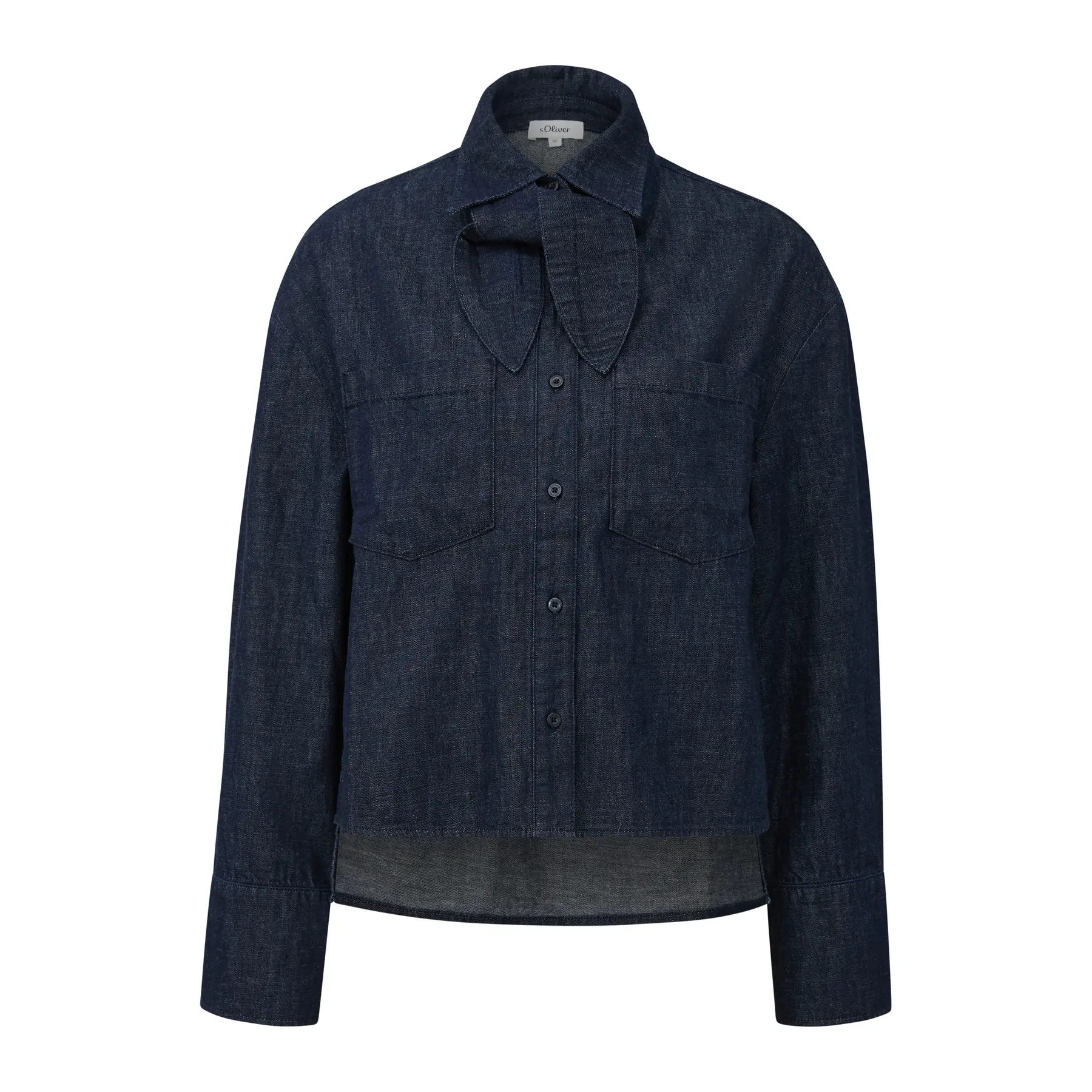 Blusa corta con taglio casual e nodo donna