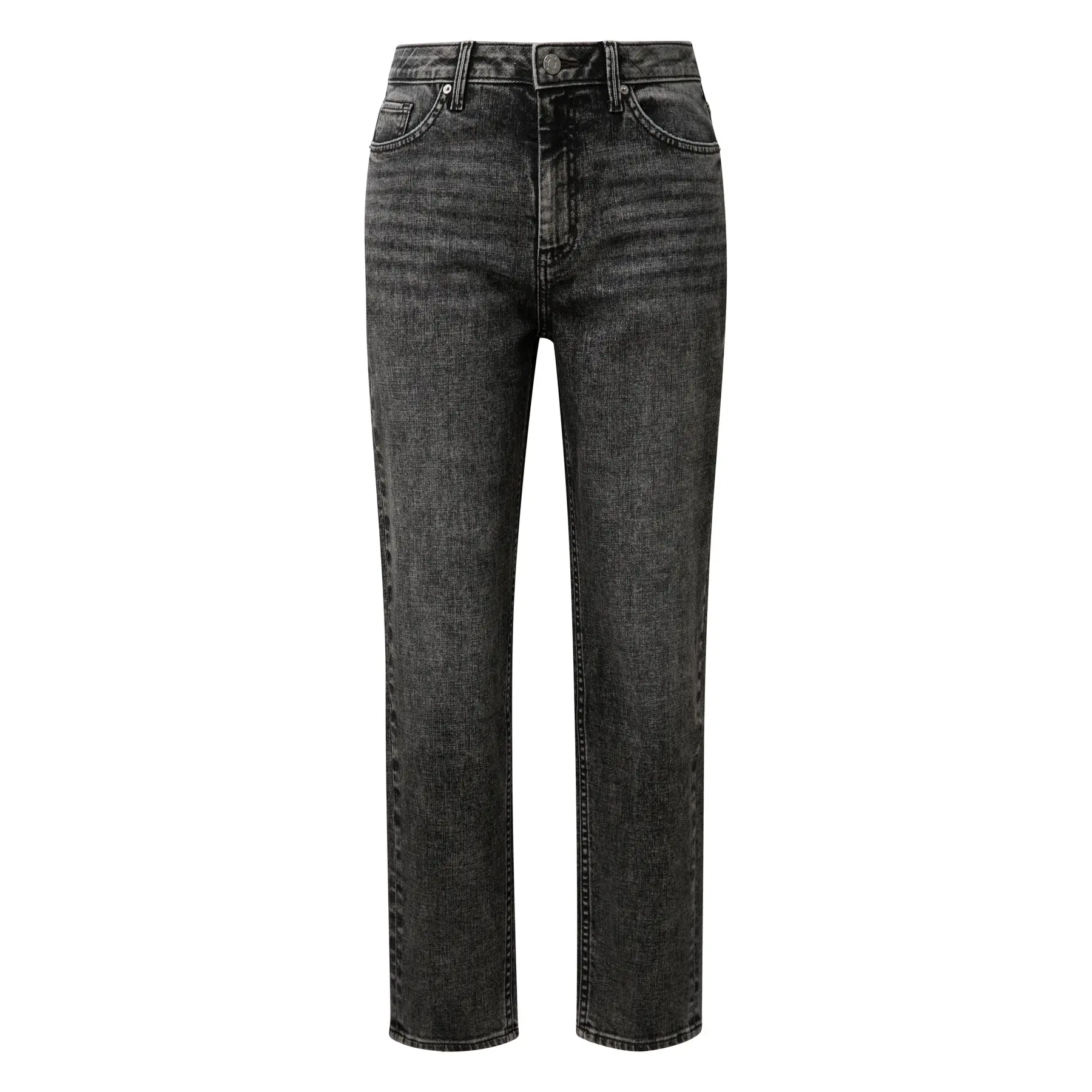 Jeans a Vita Alta Gamba Tapered Elastiche Donna  Mom