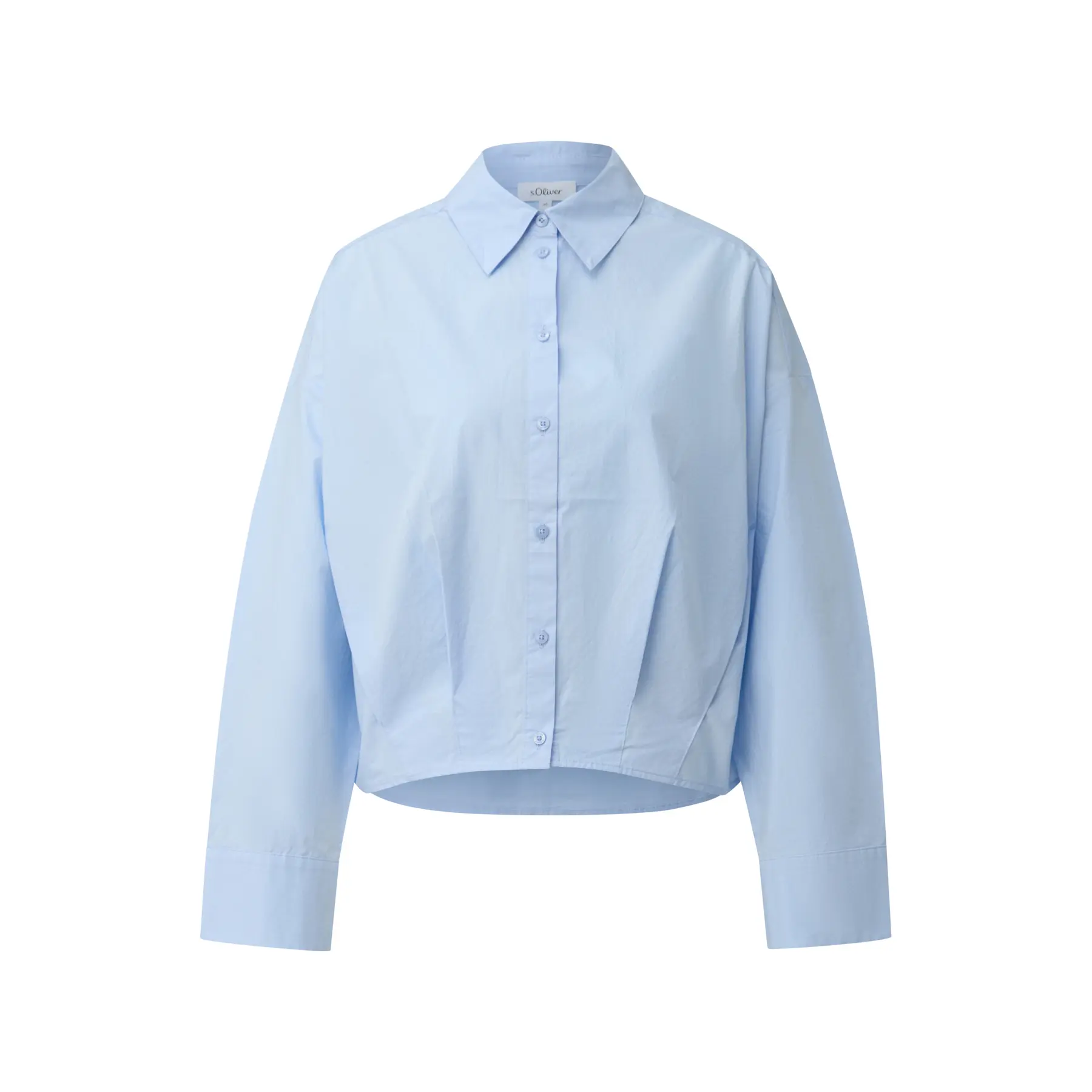 Blusa dalla vestibilità comoda con pieghe e più lunga sul retro donna