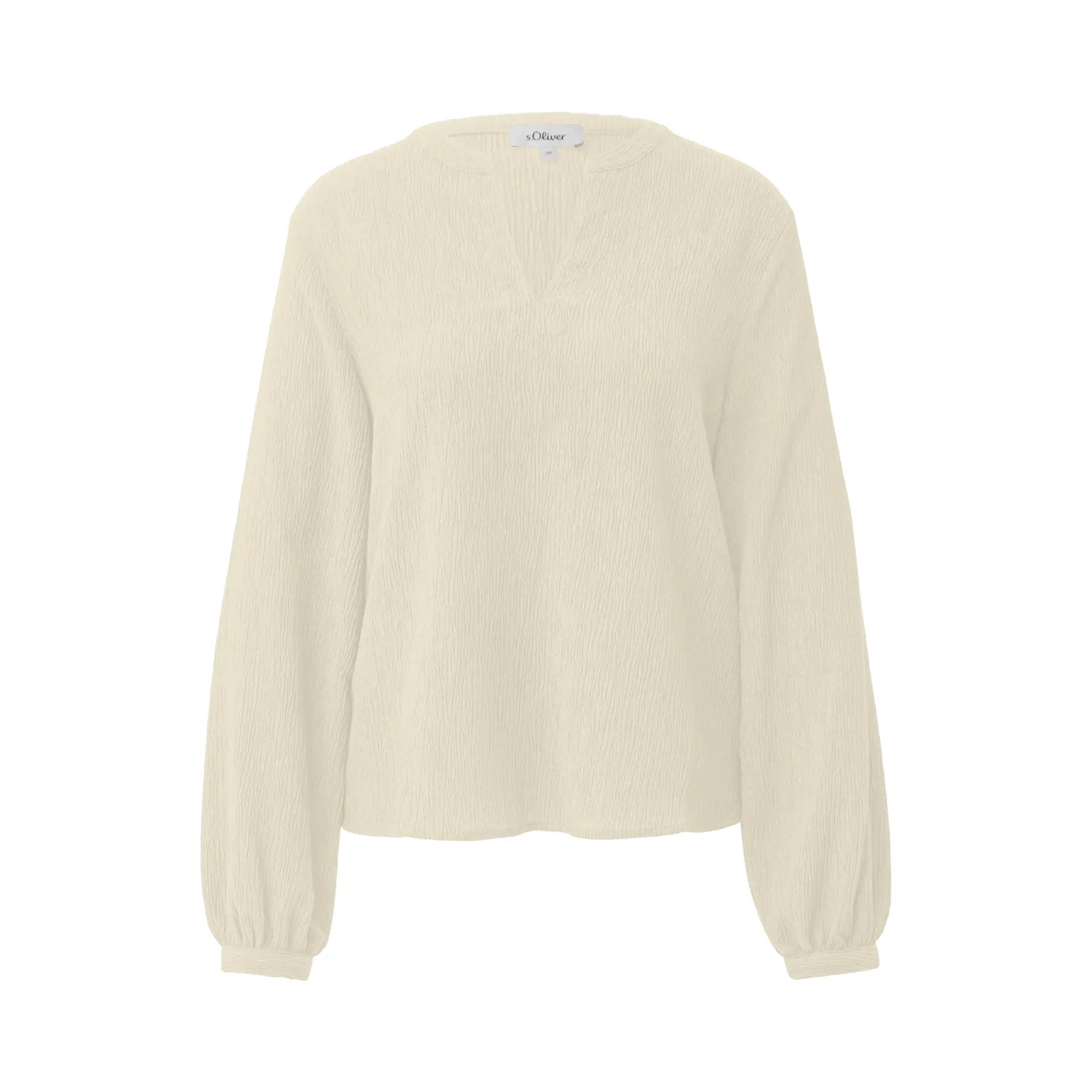 Blusa dalla vestibilità casual e colletto rotondo donna