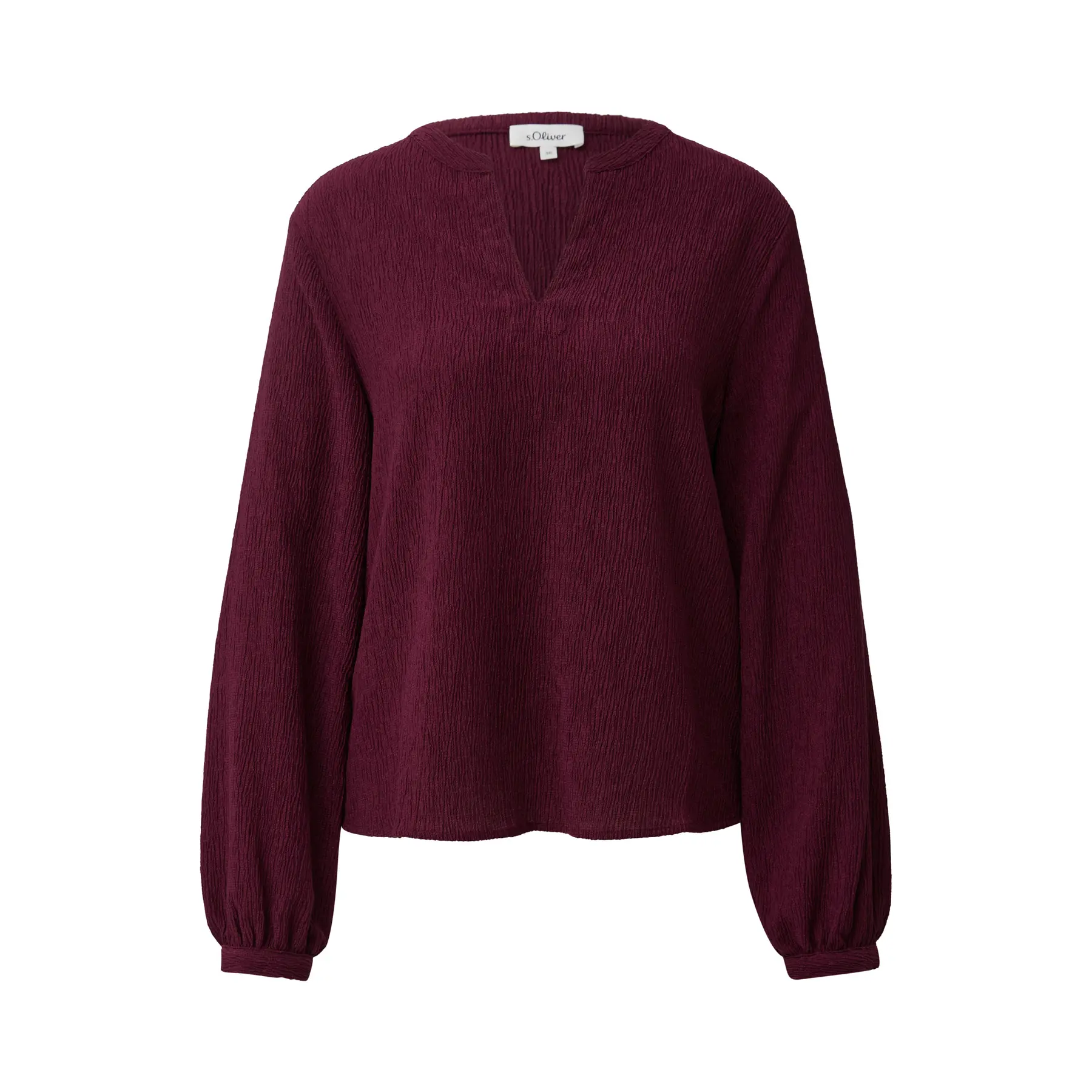 Blusa dalla vestibilità casual e colletto rotondo donna