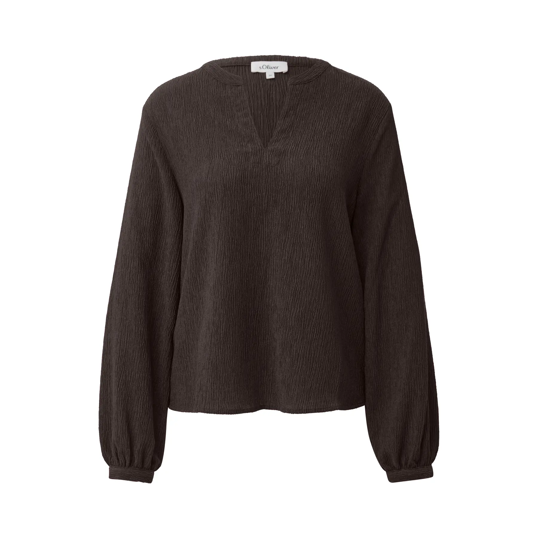 Blusa dalla vestibilità casual e colletto rotondo donna