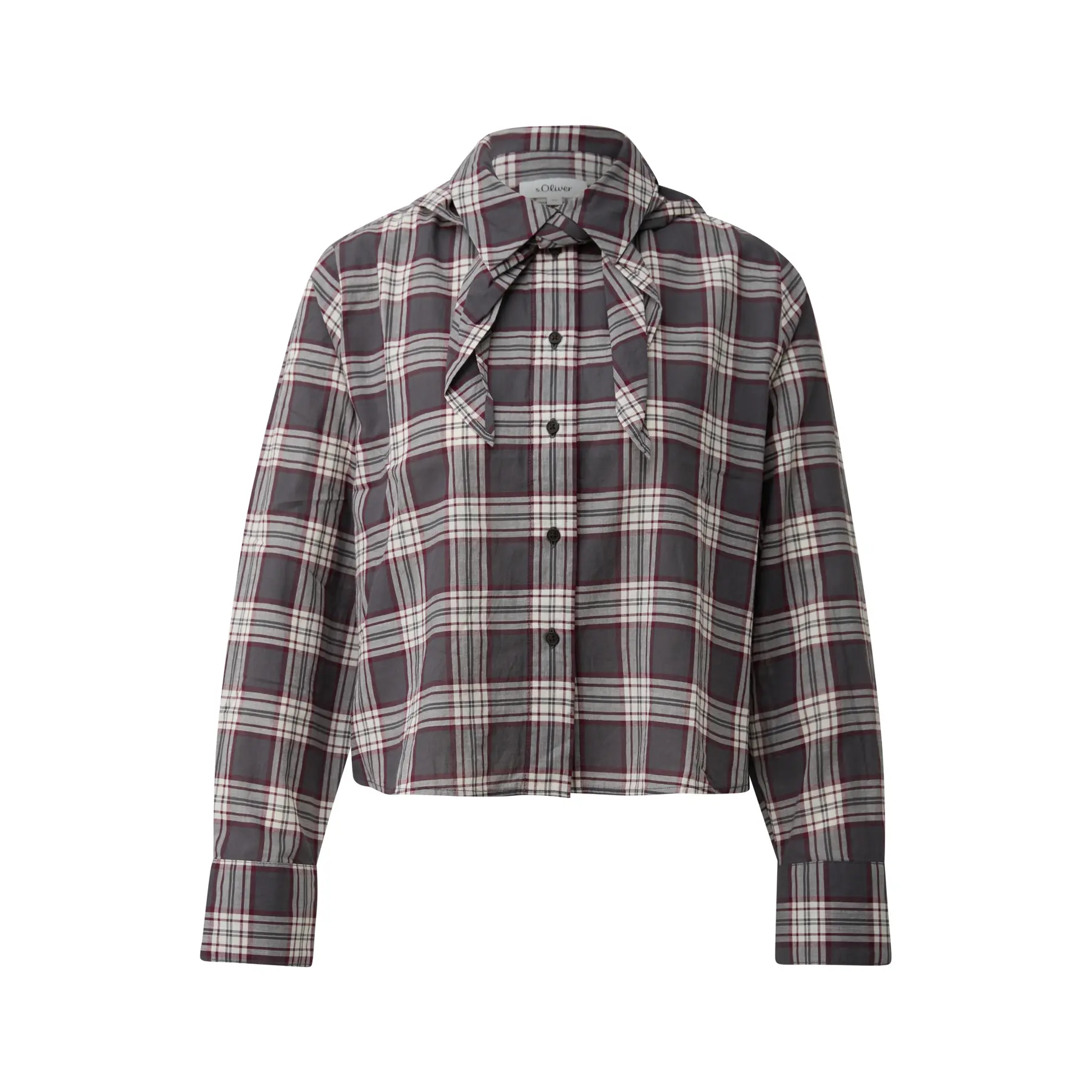 Blusa a taglio casual colletto camicia e dettagli plissettati donna