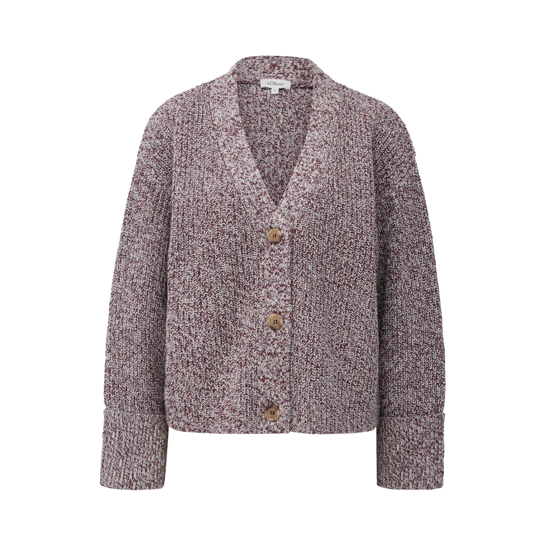 Cardigan a V con chiusura a bottone taglio casual donna