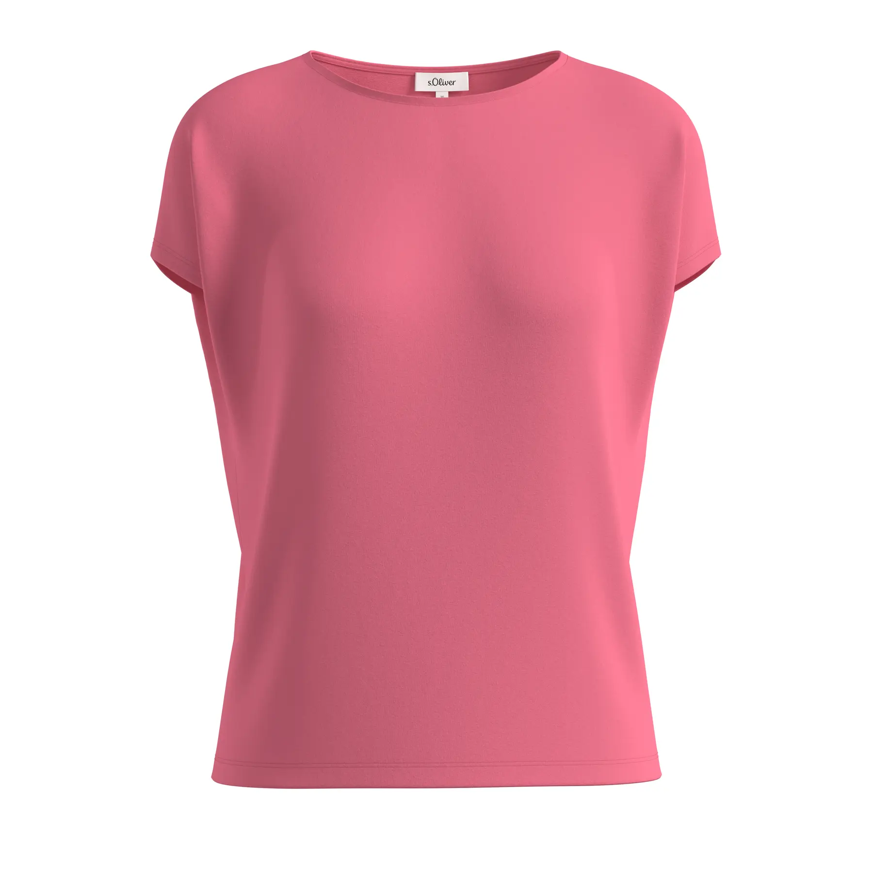 Blusa in jersey relaxed fit con collo rotondo donna