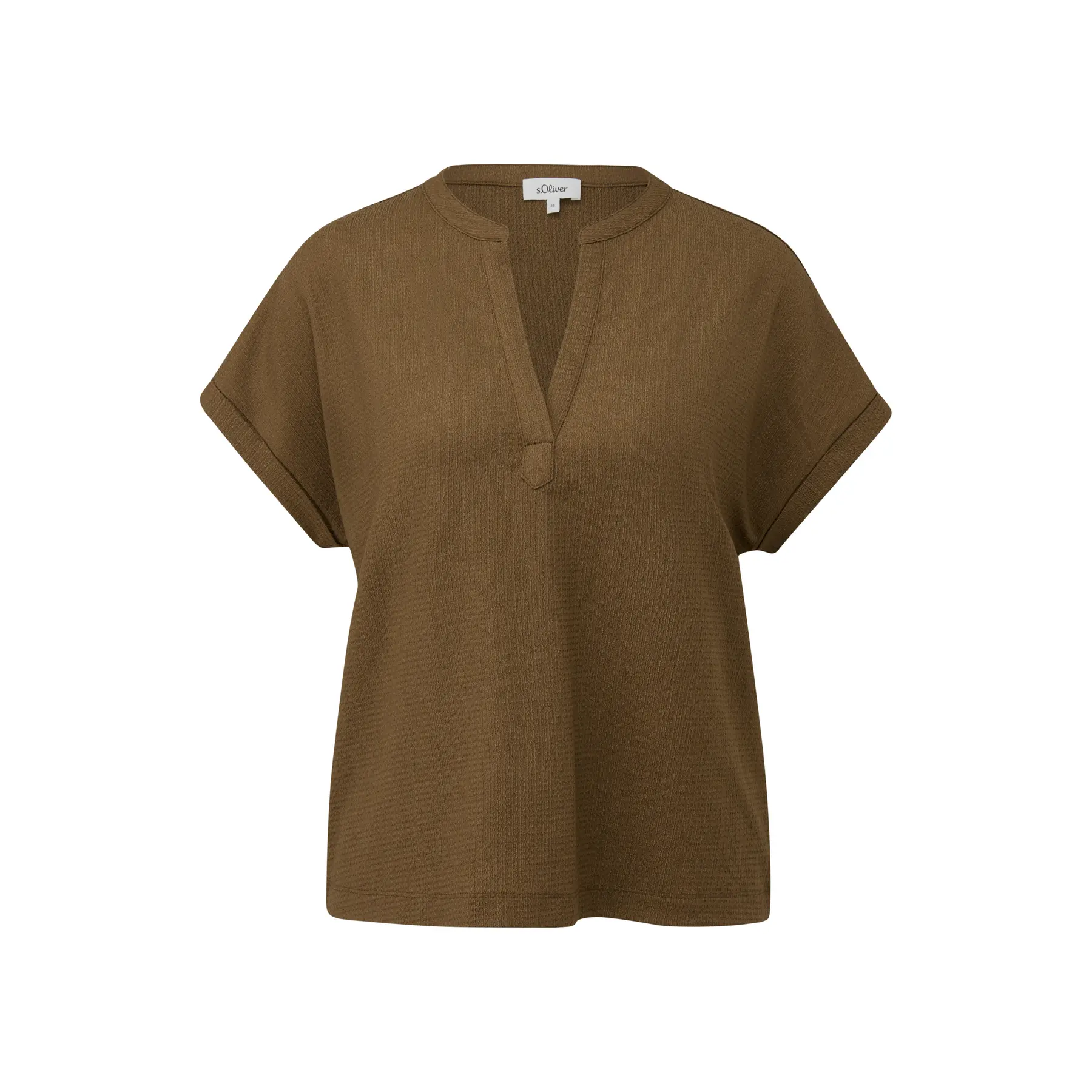 T-shirt strutturato con scollo a V donna