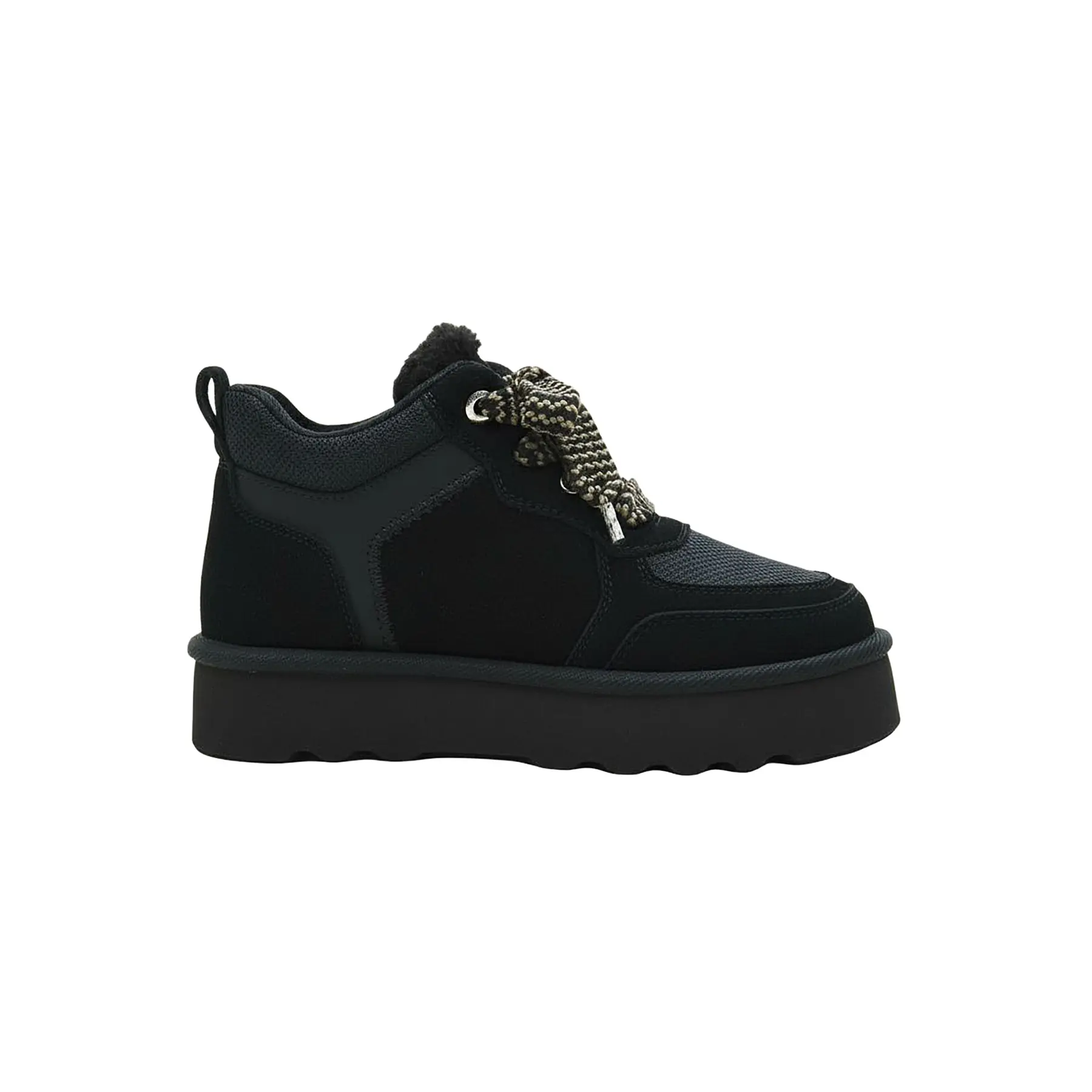 Sneakers in pelle con lacci donna