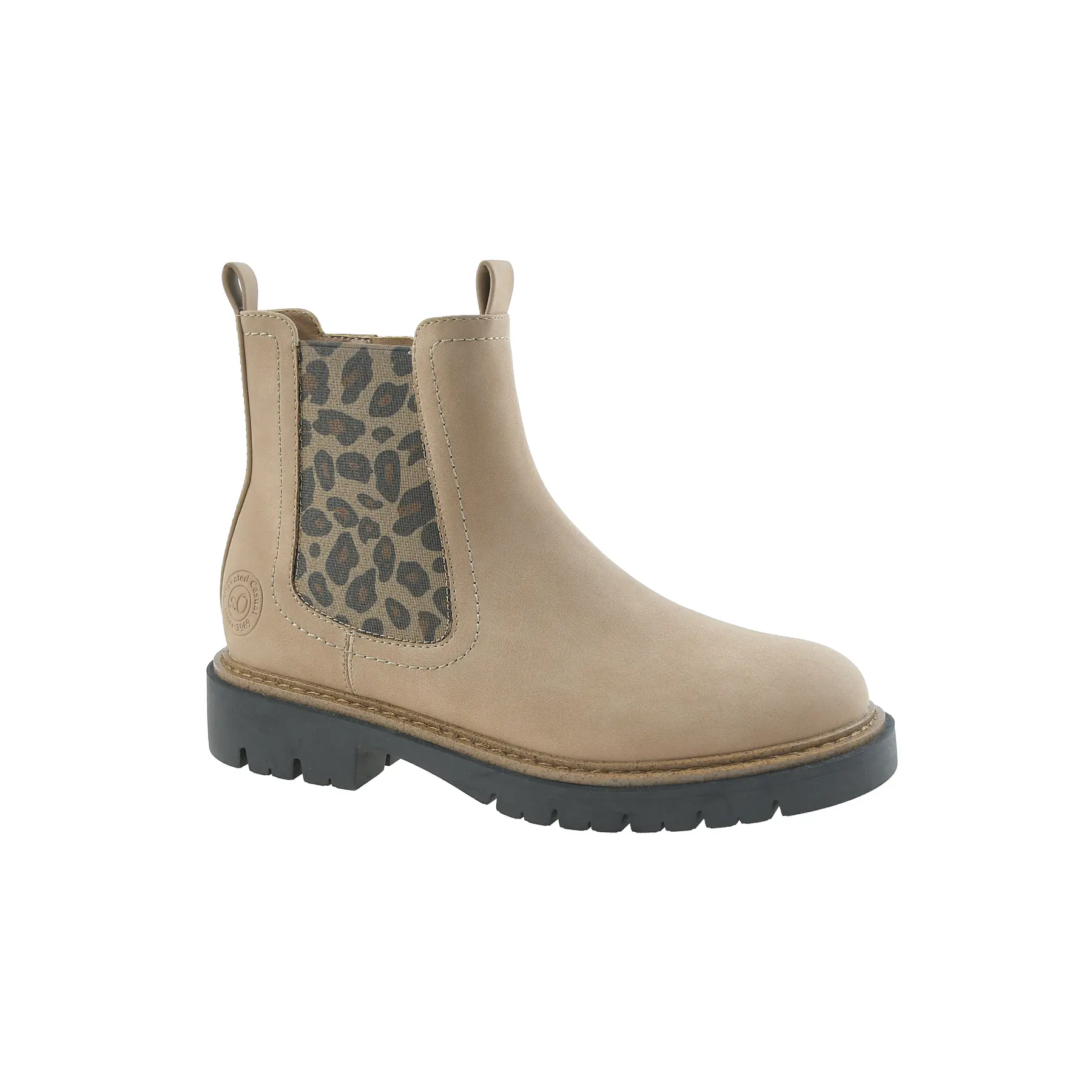 Stivaletti effetto pelle con dettaglio leopardato donna  Chelsea