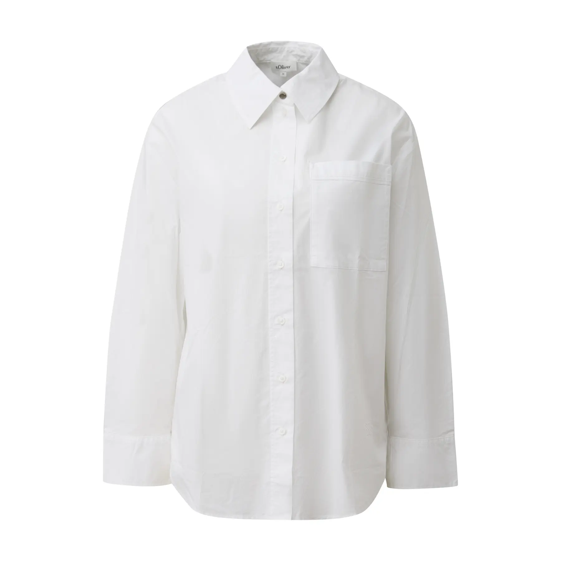 Blusa Relaxed Fit con colletto a camicia e tasca sul petto donna