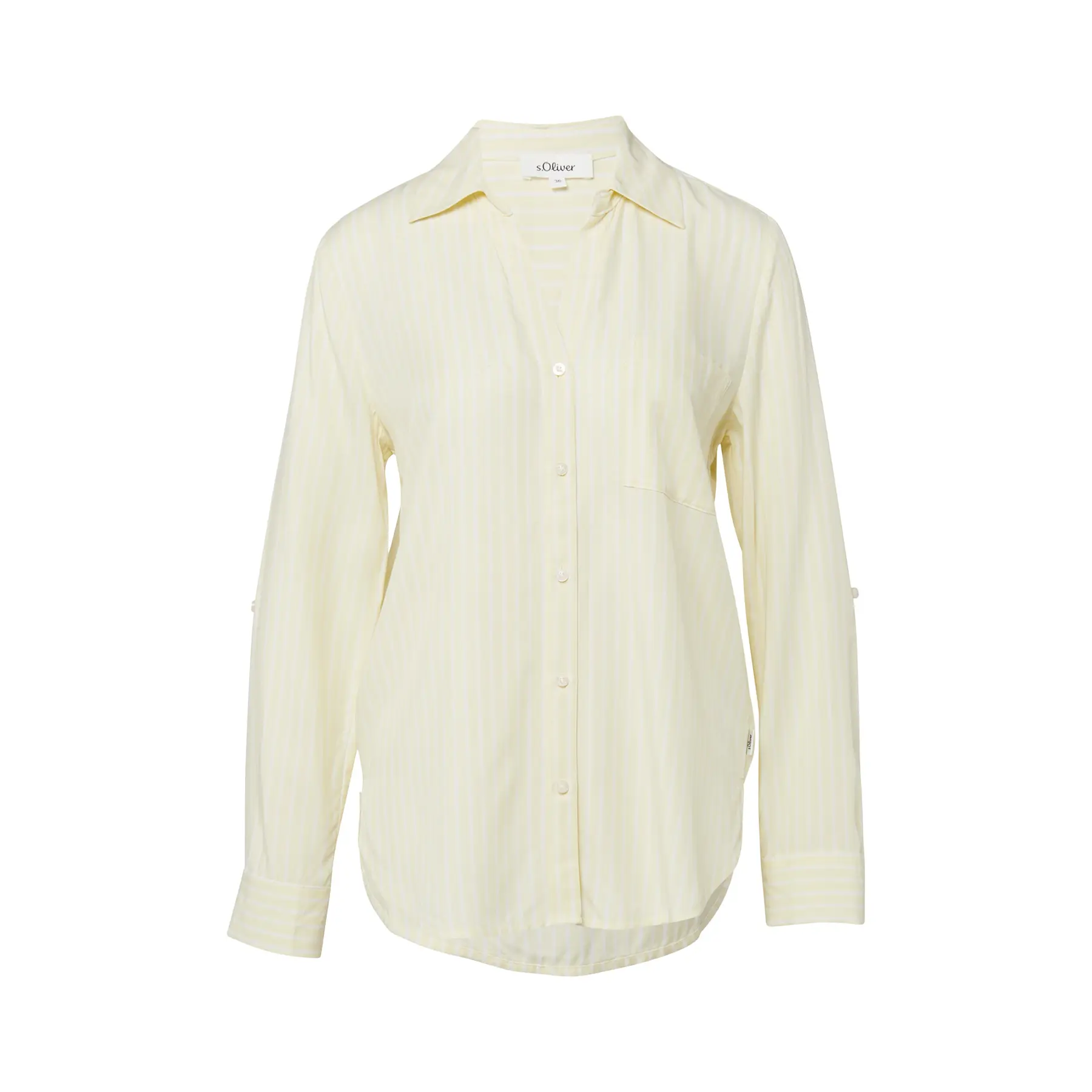Damen Viskose Bluse mit Streifen und Turn-Up s.Oliver