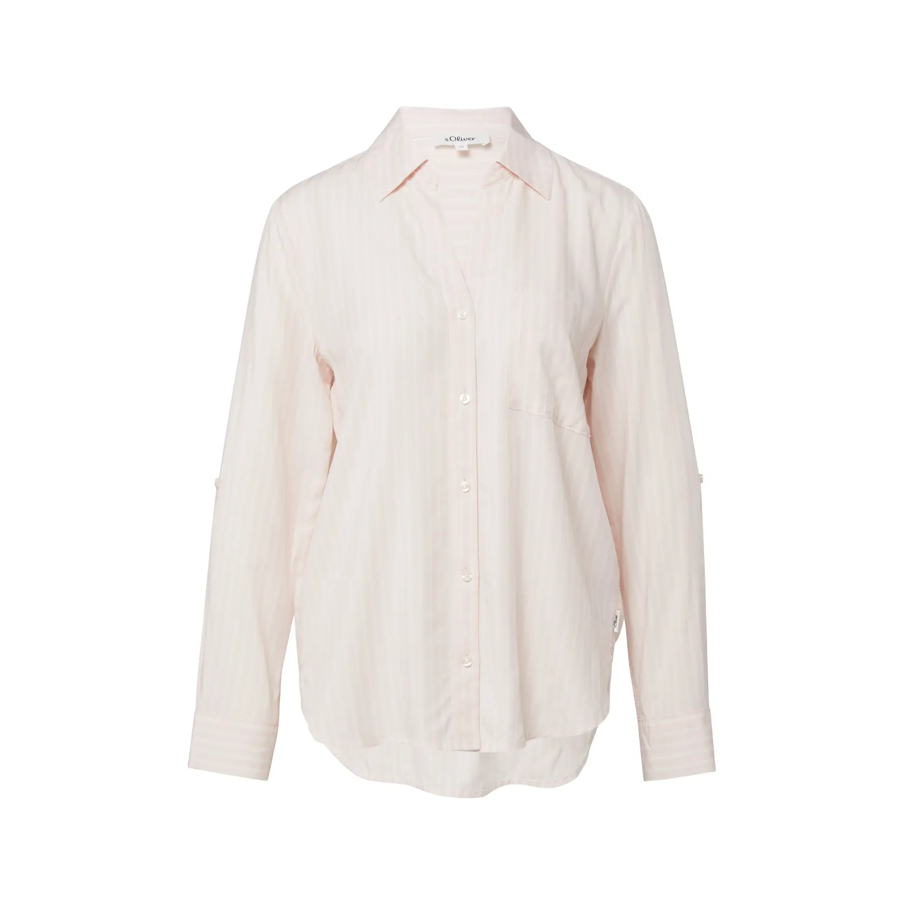 Damen Viskose Bluse mit Streifen und Turn-Up s.Oliver