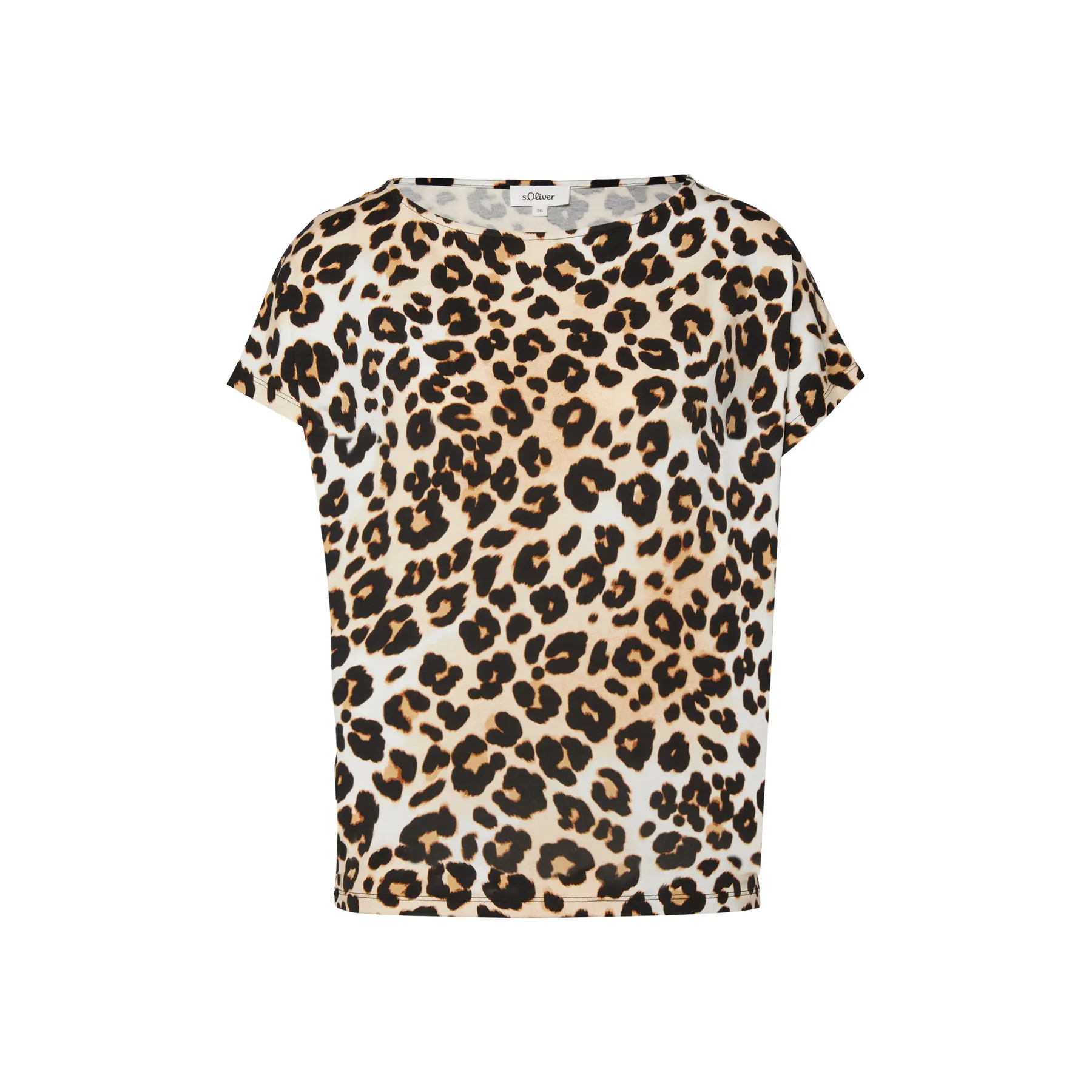 Damen T-Shirt aus weichem Jersey mit Leopardendruck s.Oliver