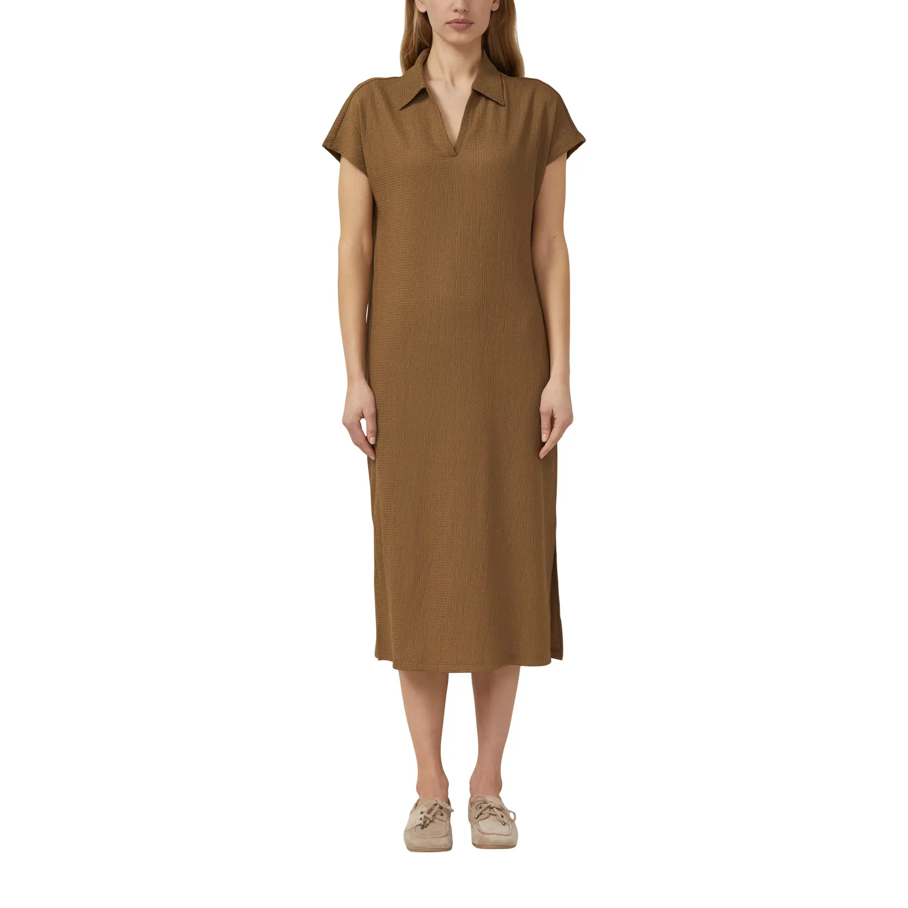 Strukturierte Jerseykleid mit Schlitzen Damen s.Oliver