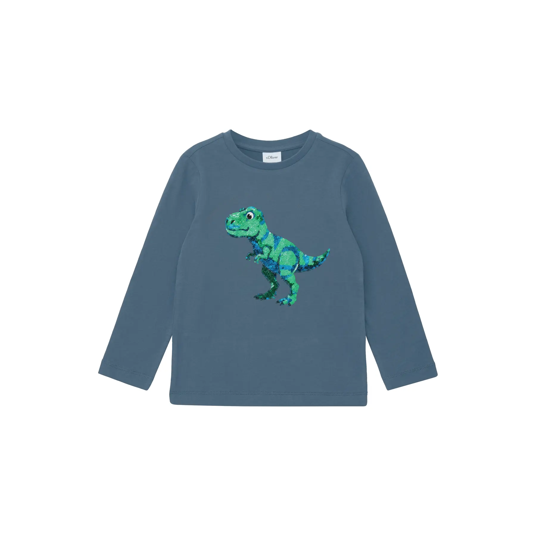 s.Oliver - male - T-shirt met lange mouwen en paillettenmotief