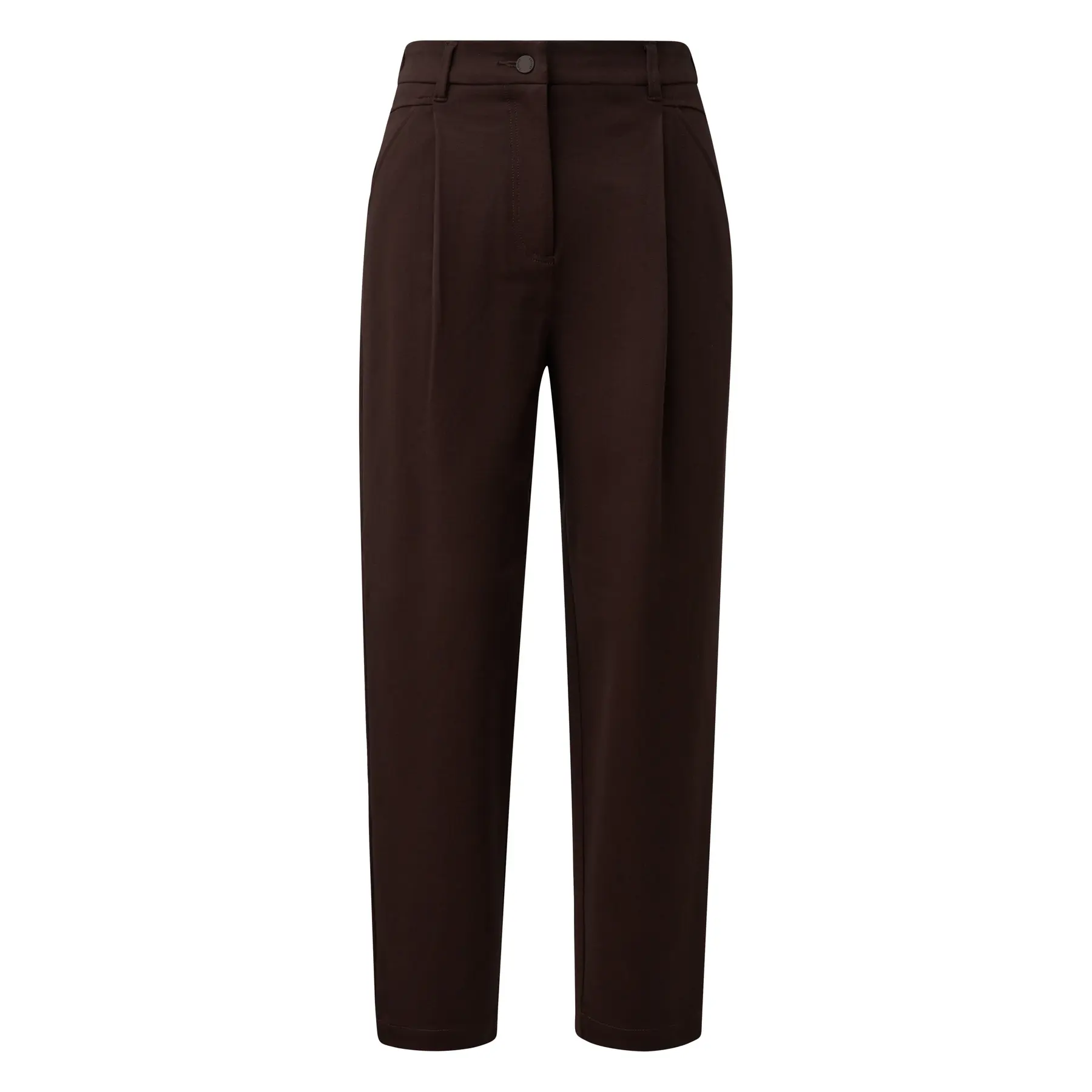 7/8-Hose mit lockerer Passform und Falten sowie elastischem Bund für Damen s.Oliver