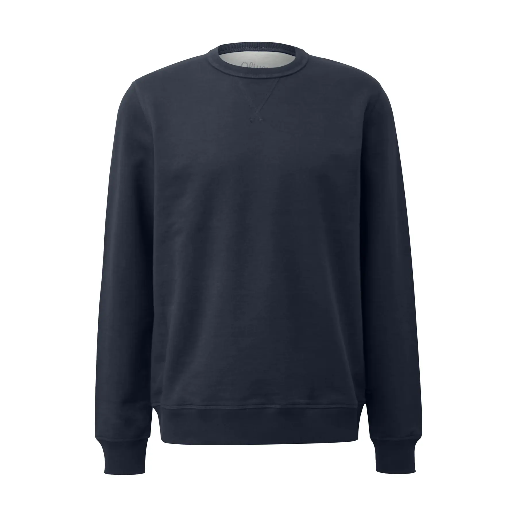 s.Oliver - male - Sweatshirt met driehoekig inzetstuk en geribde boorden