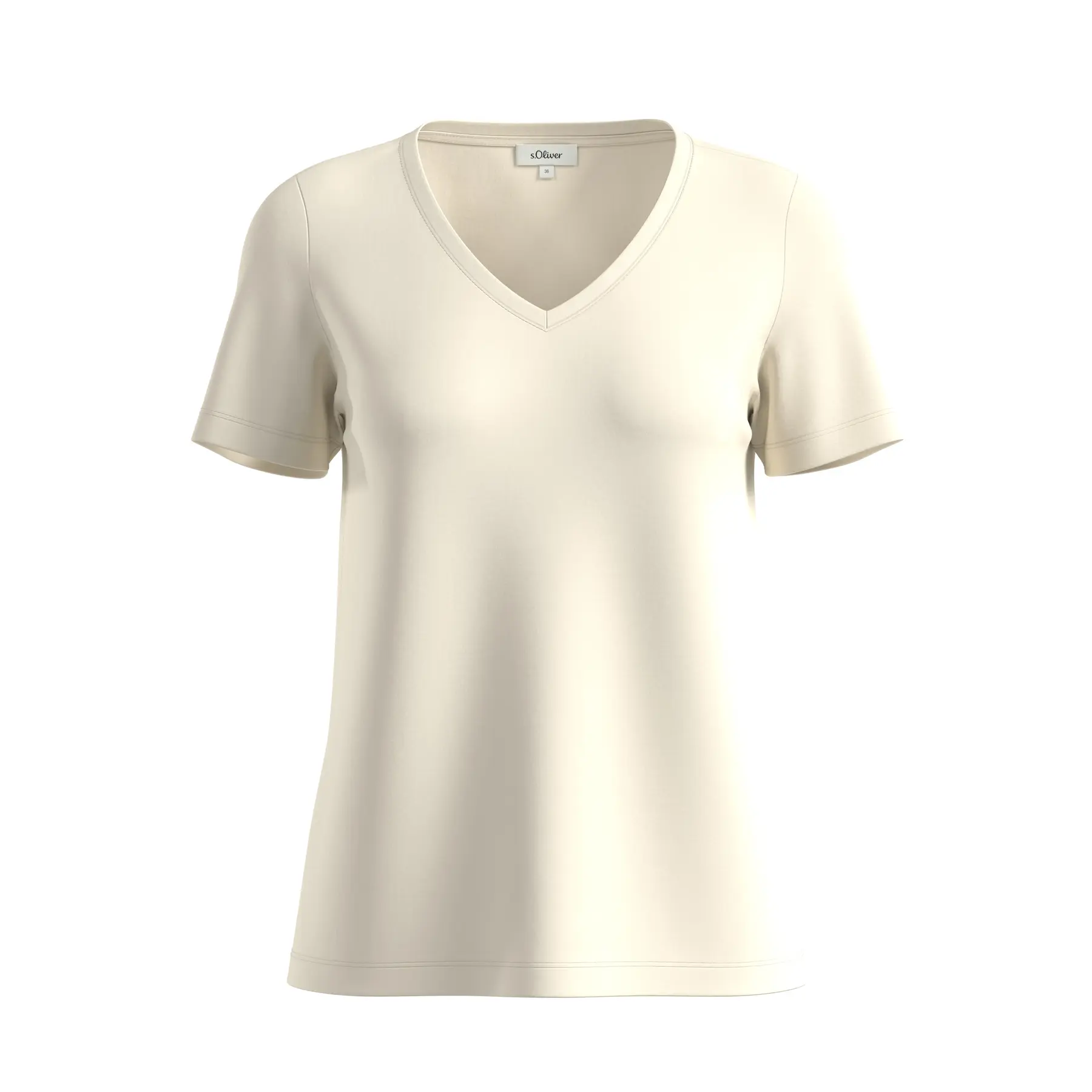 T-shirt a manica corta donna con scollo a V