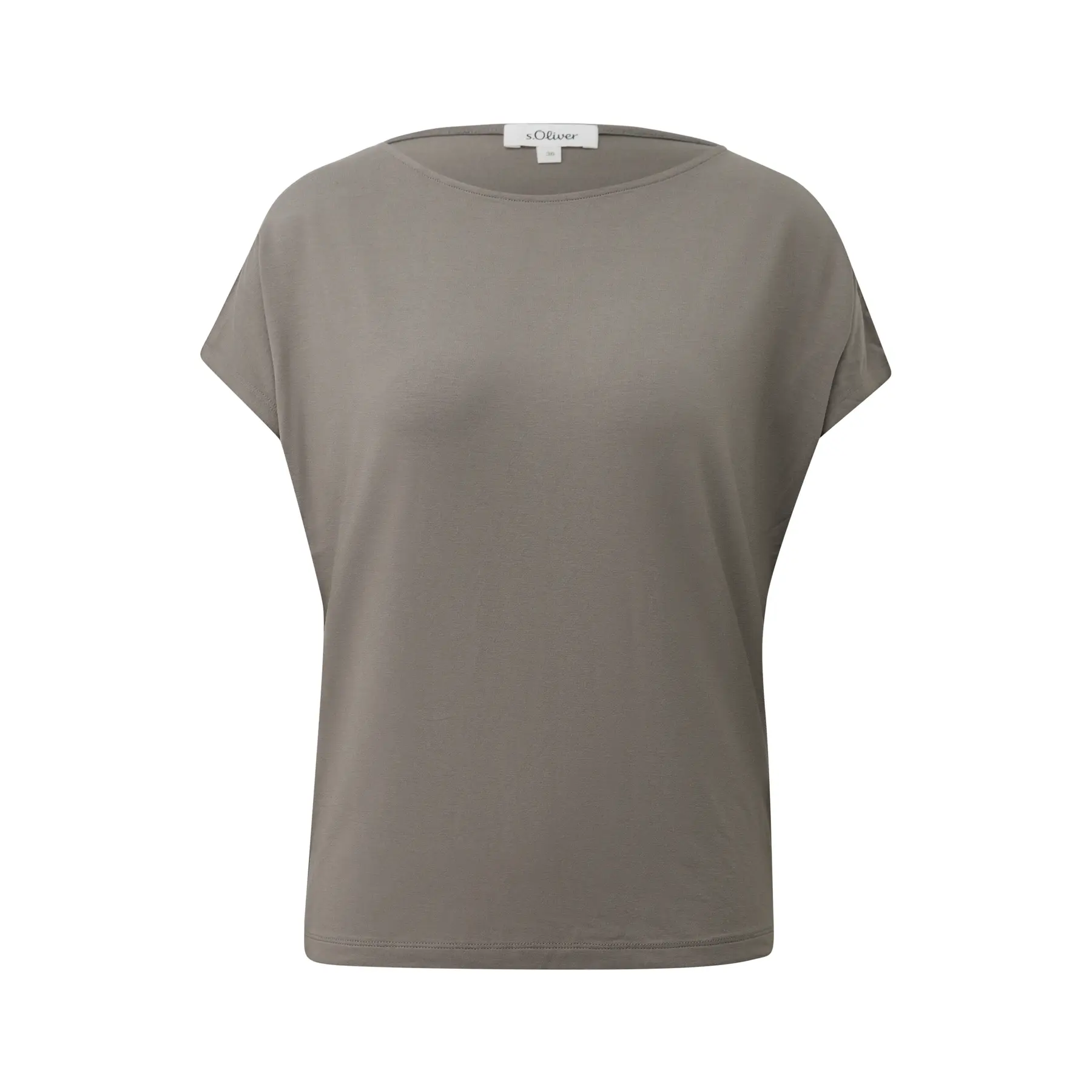 T-shirt in jersey fluido con spalle scese donna