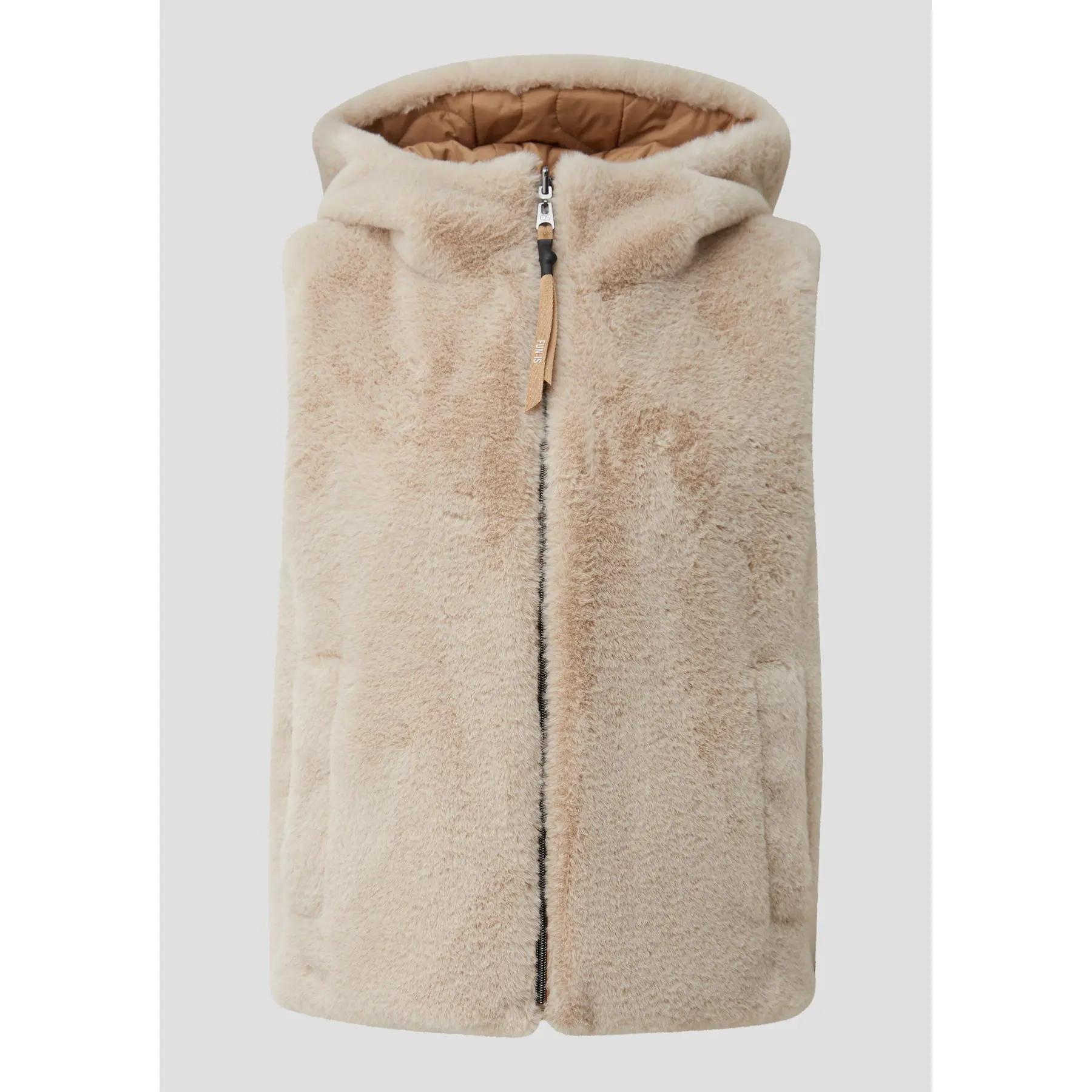 Gilet senza maniche con zip donna