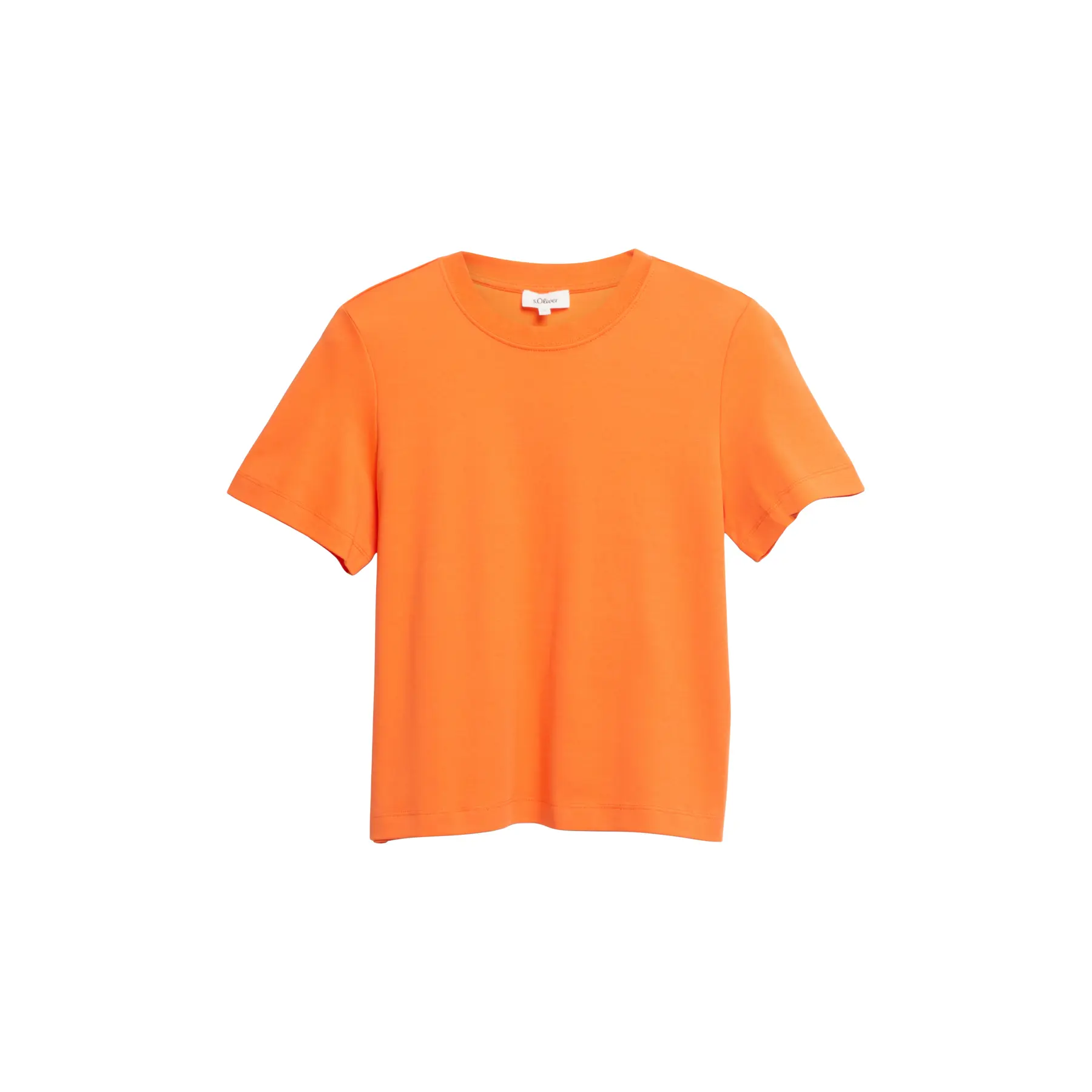 T-Shirt Mit Rippeneinsatz Gerade Schnitt Damen s.Oliver