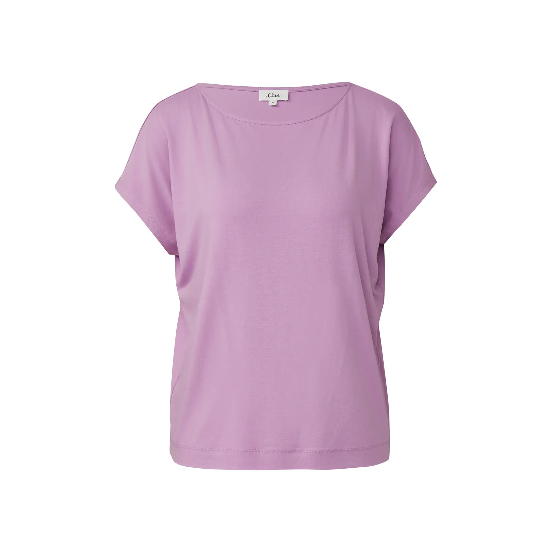 Lockerweite Rundhals T-Shirt Damen s.Oliver