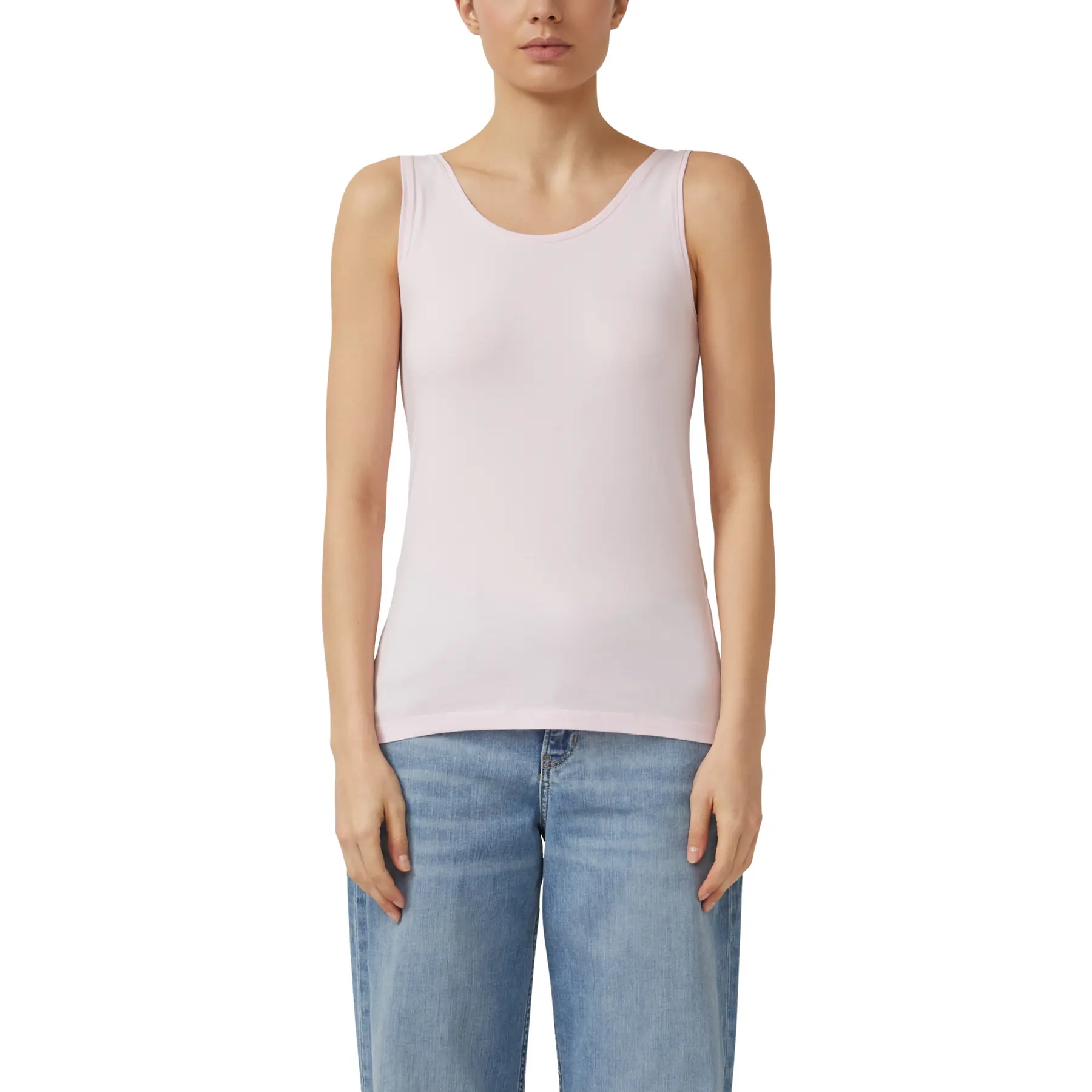 Ärmelloses einfarbiges T-Shirt Damen s.Oliver