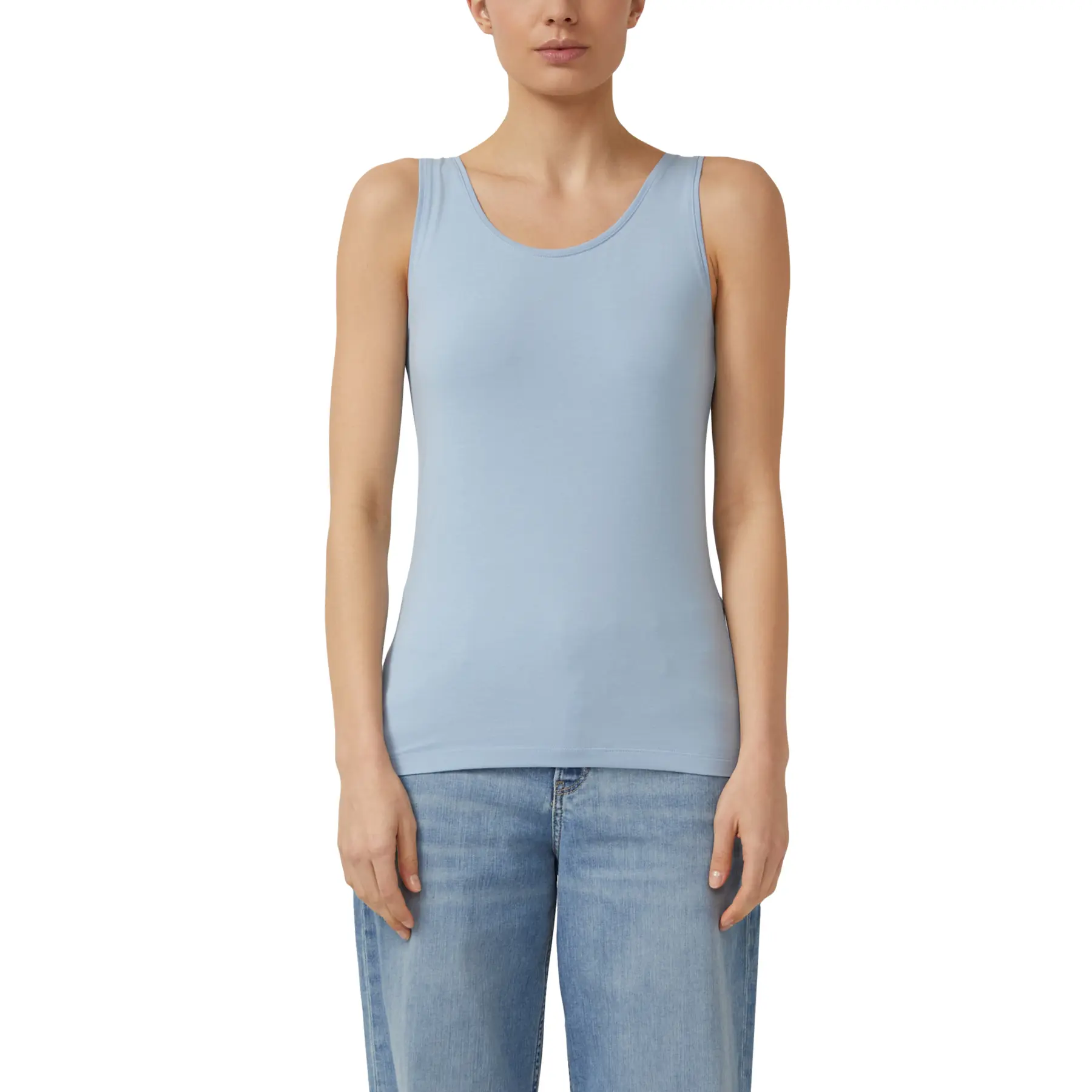 Ärmelloses einfarbiges T-Shirt Damen s.Oliver