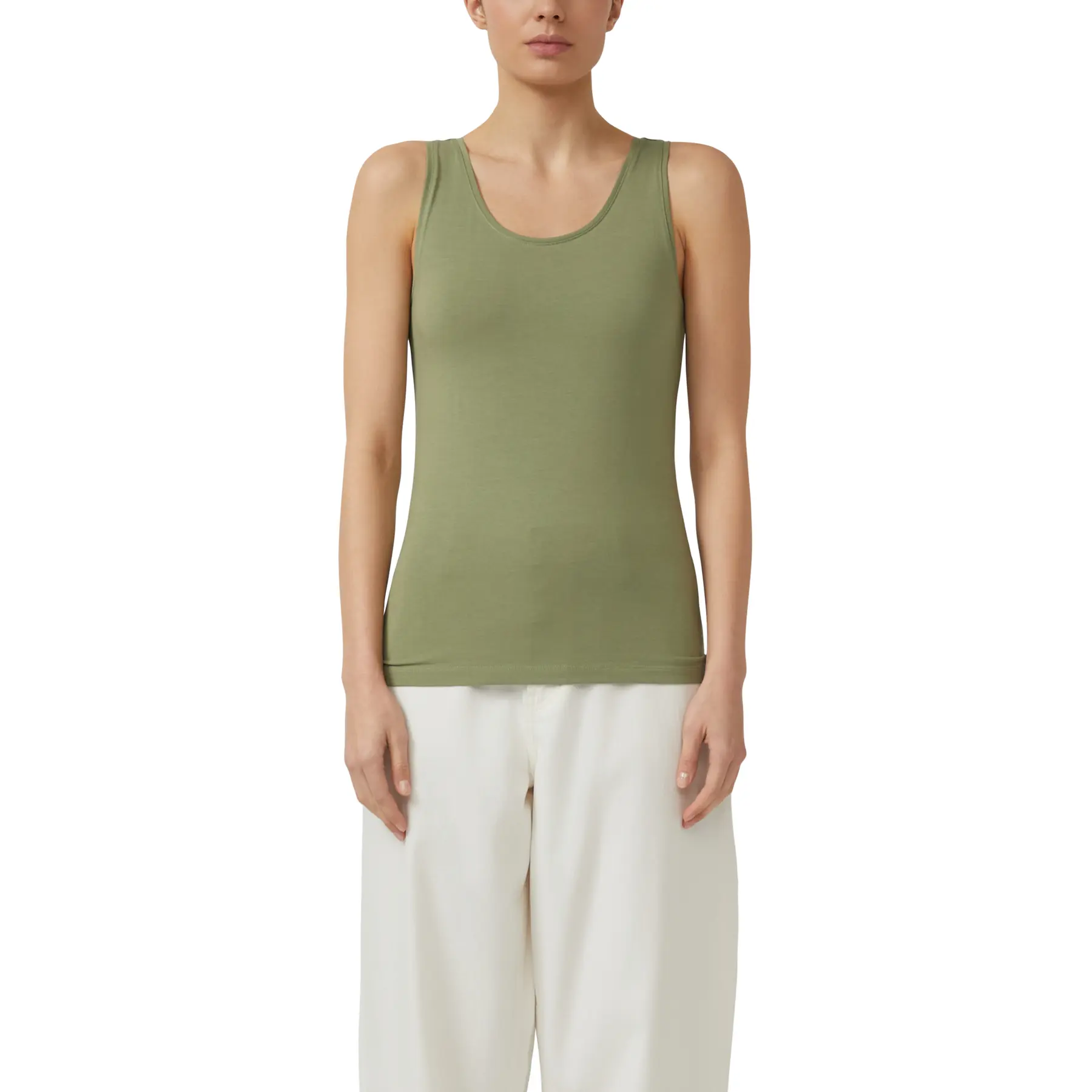 Ärmelloses einfarbiges T-Shirt Damen s.Oliver