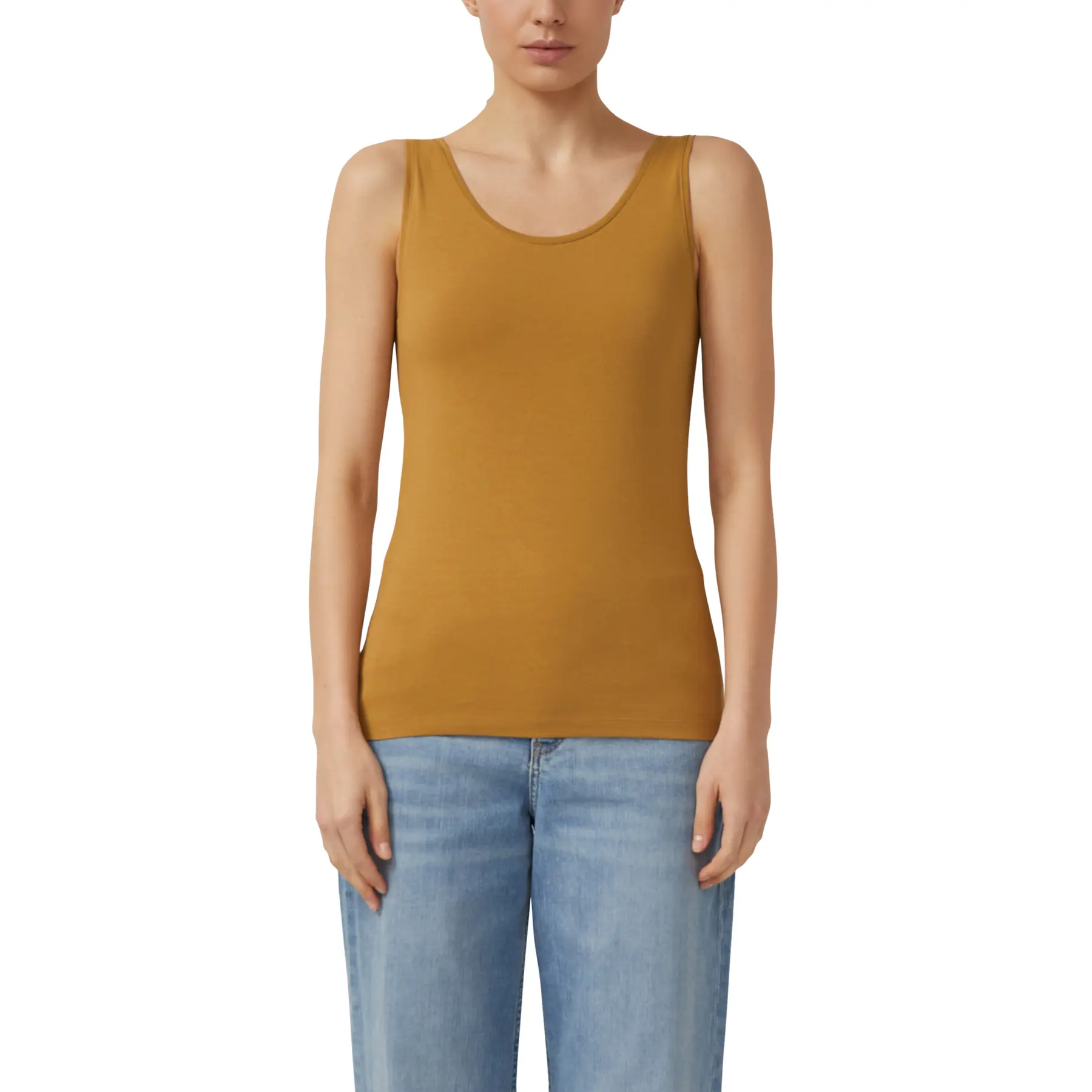 Ärmelloses einfarbiges T-Shirt Damen s.Oliver