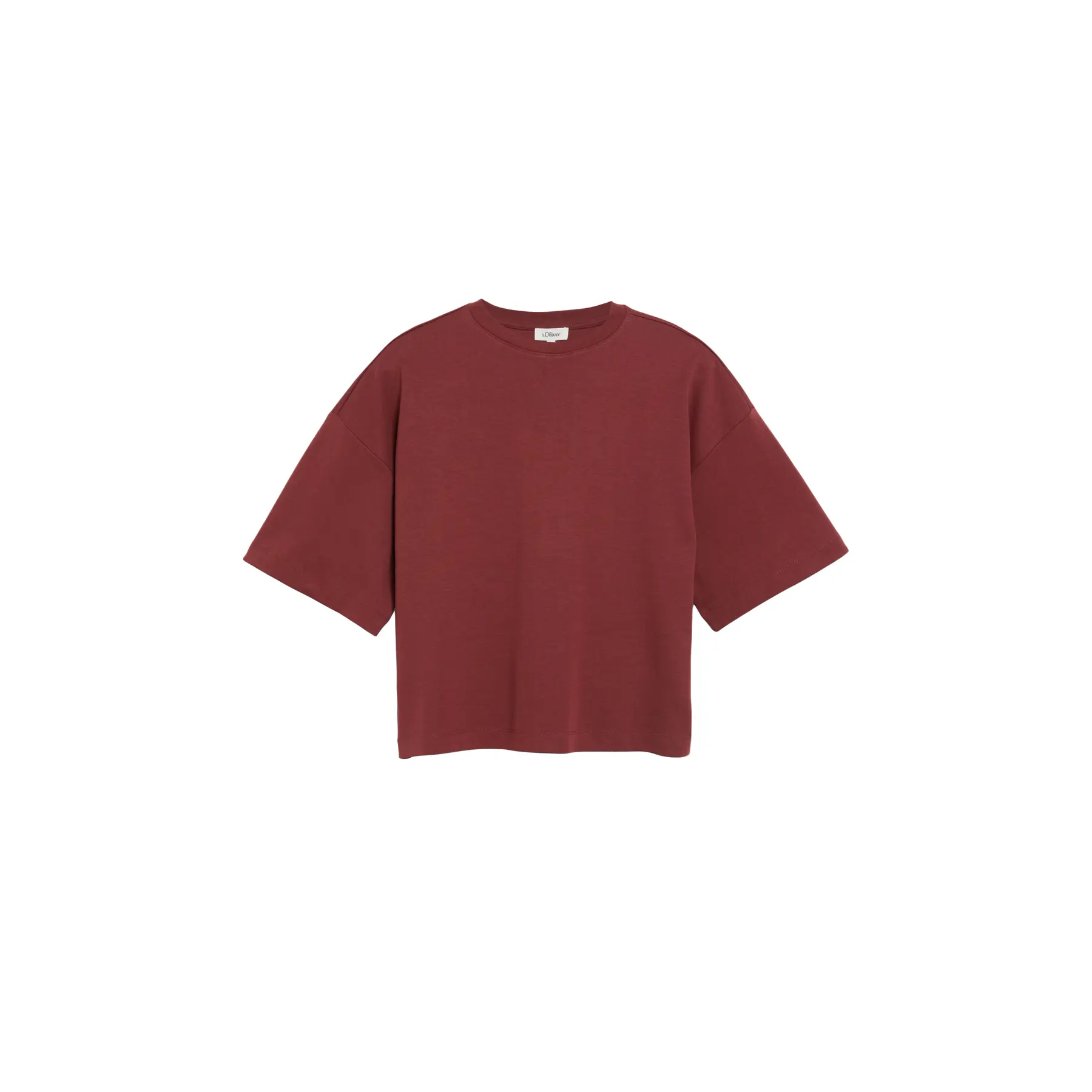 T-Shirt aus Interlock-Jersey mit überschnittenen Schultern für Damen s.Oliver