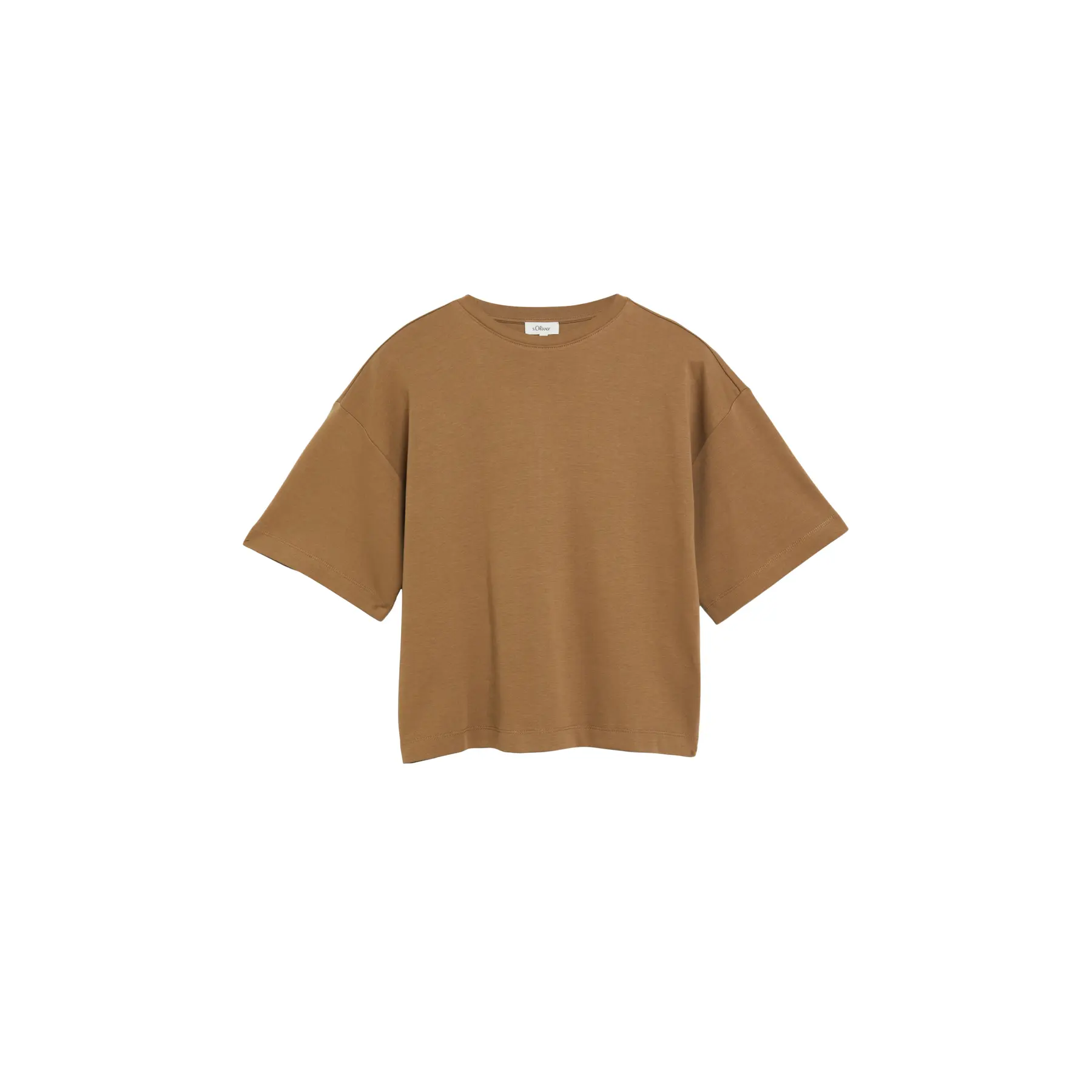 T-Shirt aus Interlock-Jersey mit überschnittenen Schultern für Damen s.Oliver