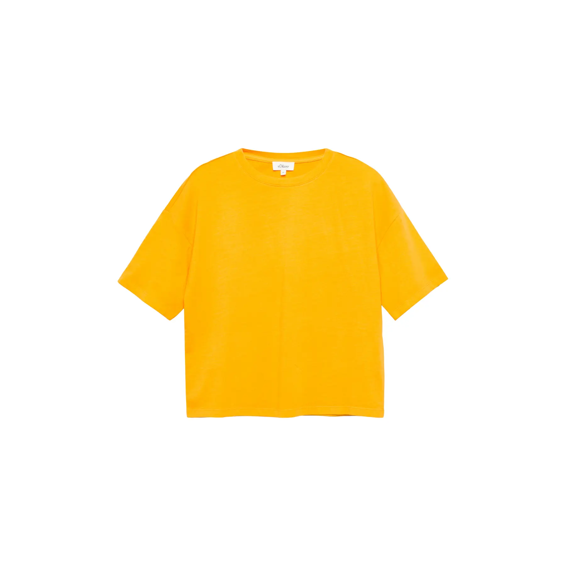 T-Shirt aus Baumwolle Rundhalsausschnitt weite Passform Damen s.Oliver