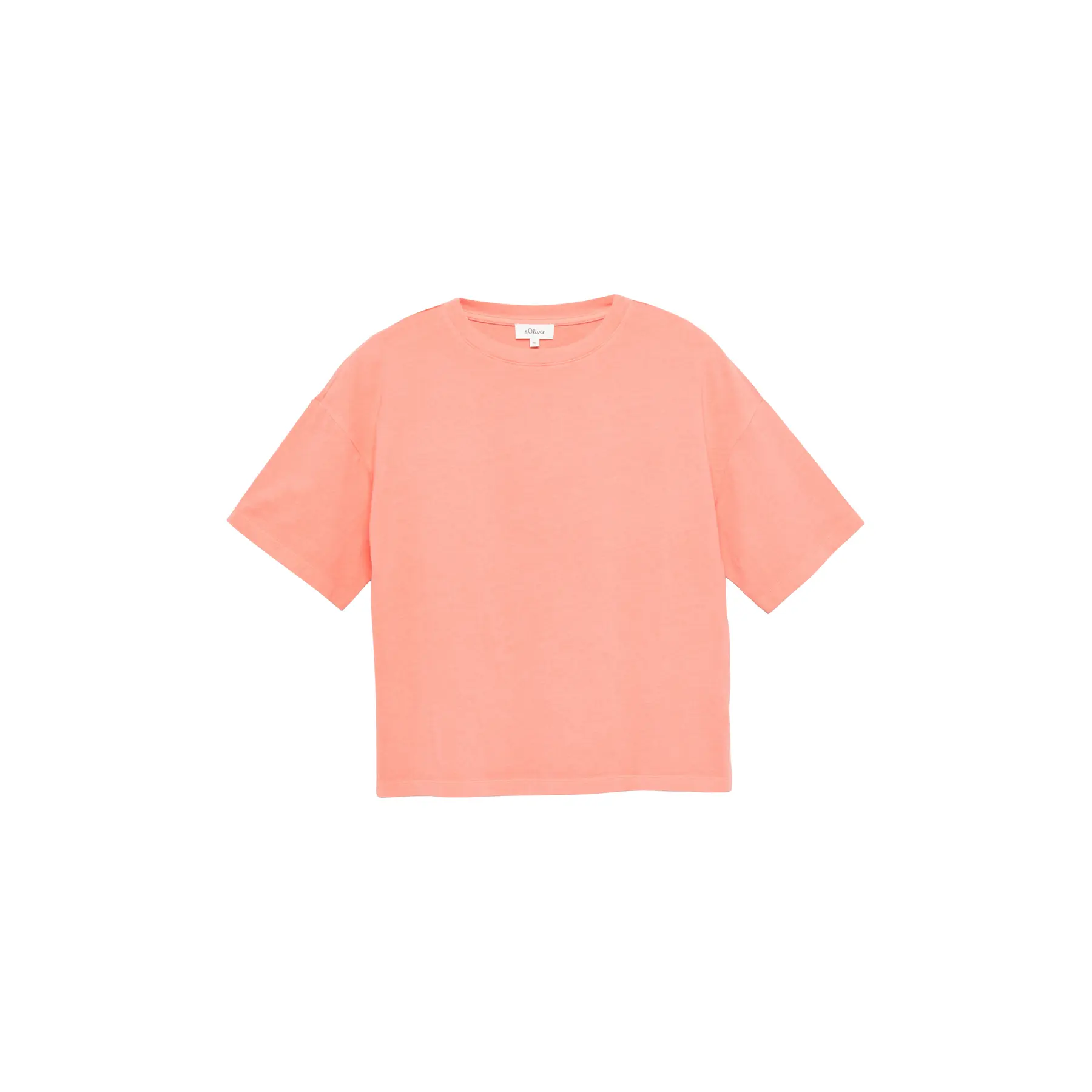 T-Shirt aus Baumwolle Rundhalsausschnitt weite Passform Damen s.Oliver